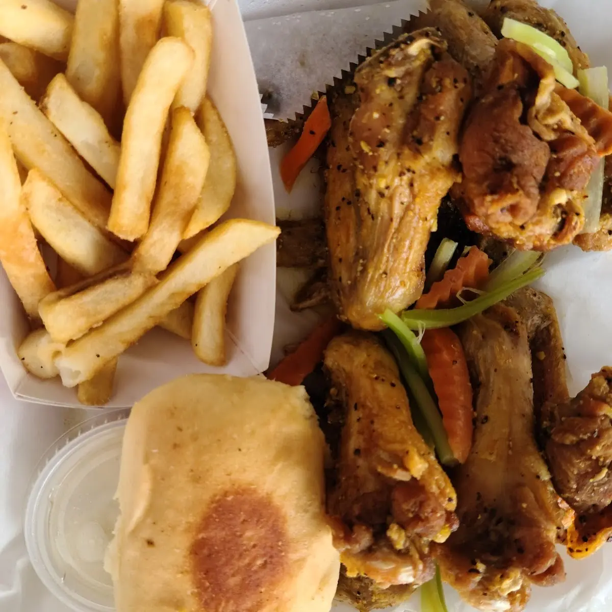 Lemon Pepper Wings and Fries