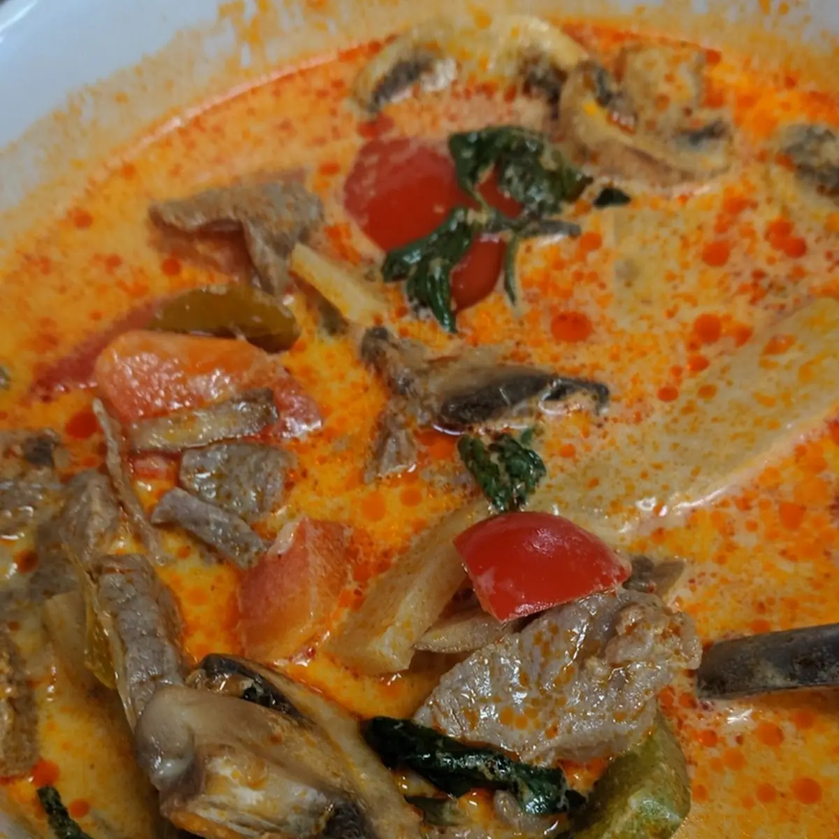 Red Curry with White Rice