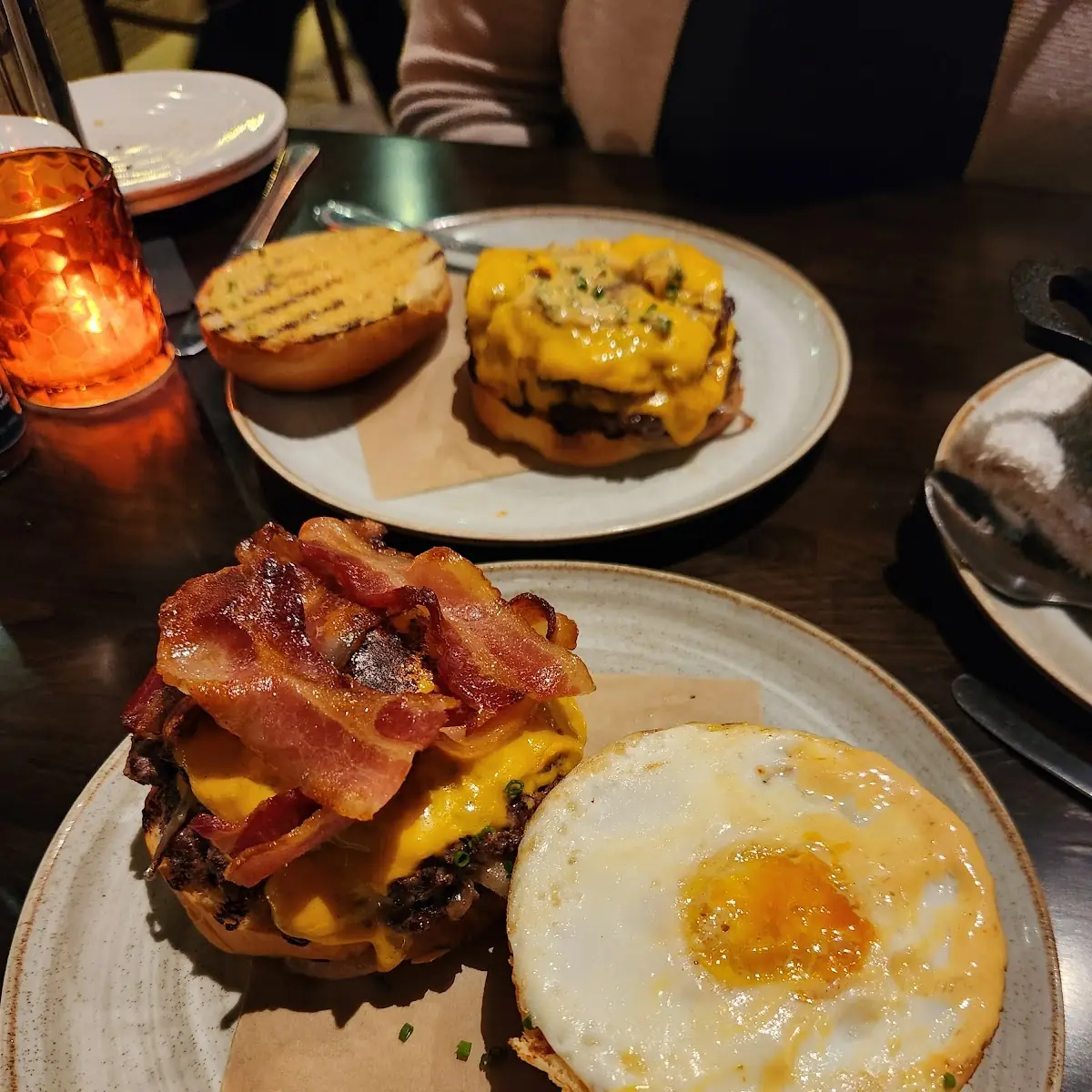 Double Cheeseburger w Bacon and Egg