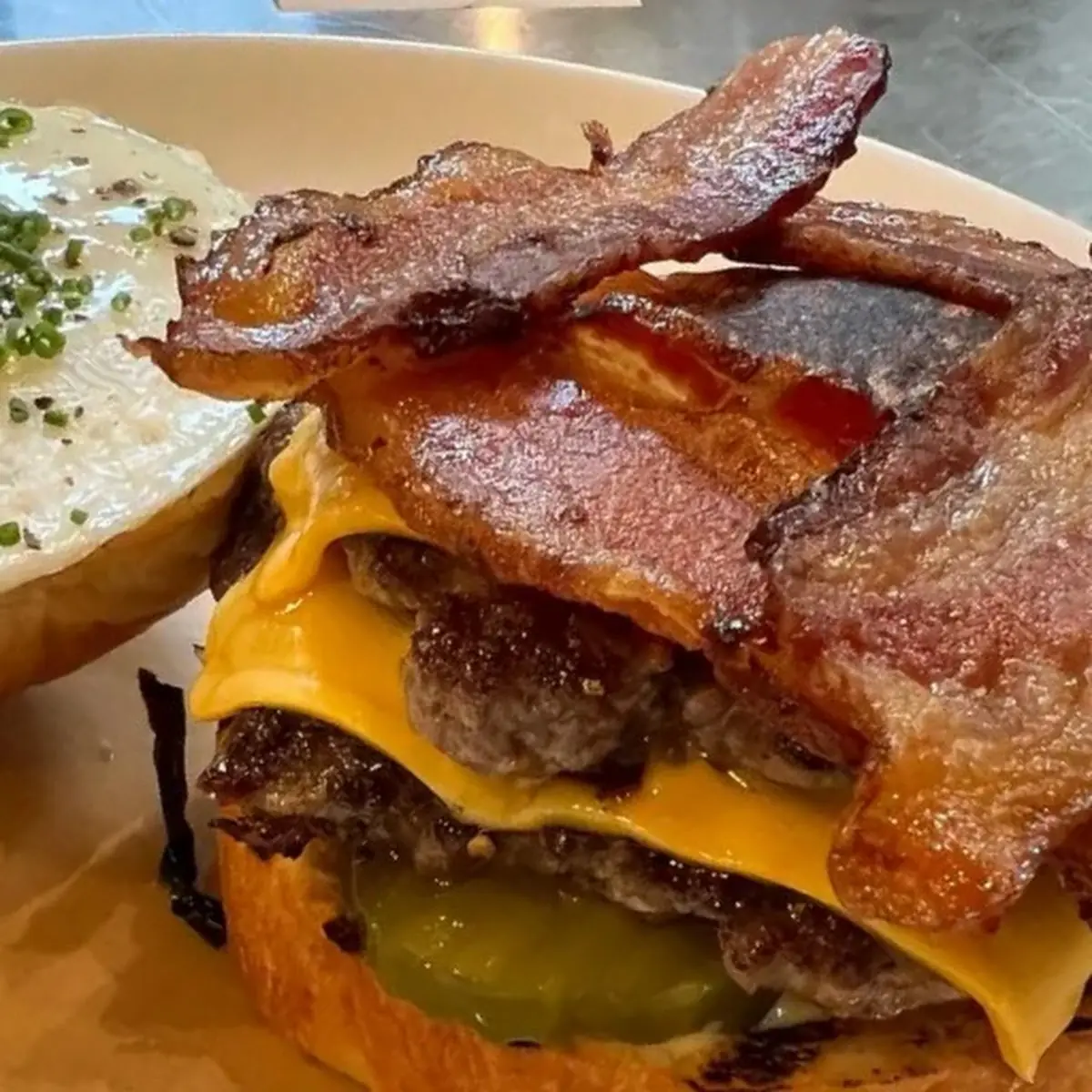 Double Cheeseburger with Bacon
