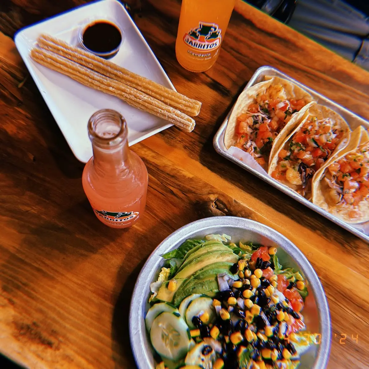 Salad and Fish Tacos