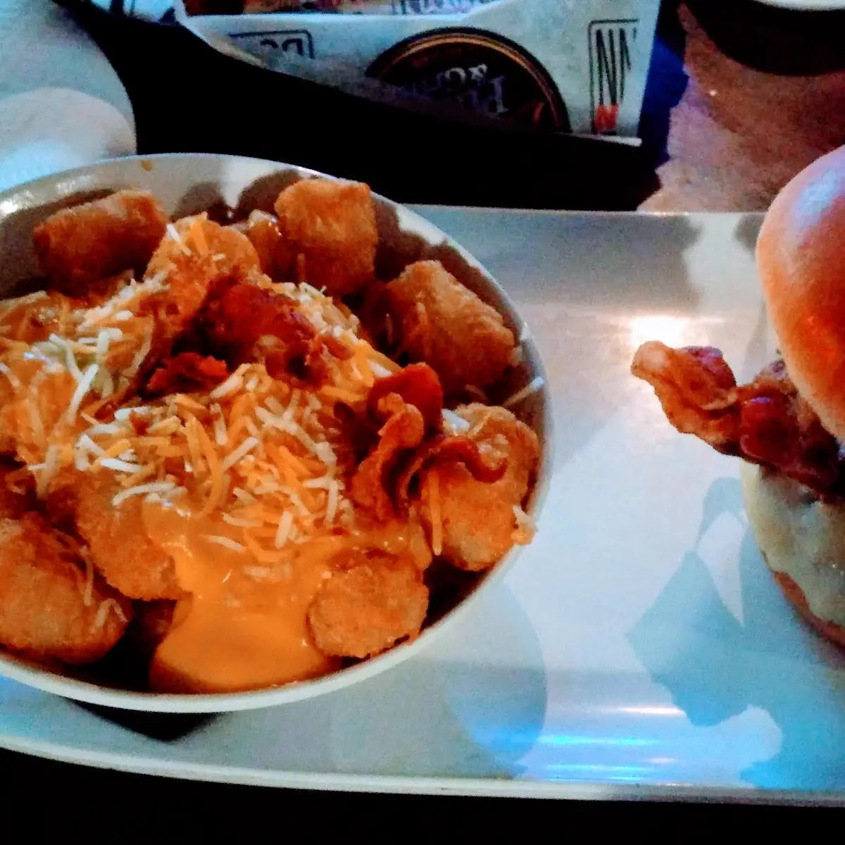 Hangover Burger with Loaded Tots