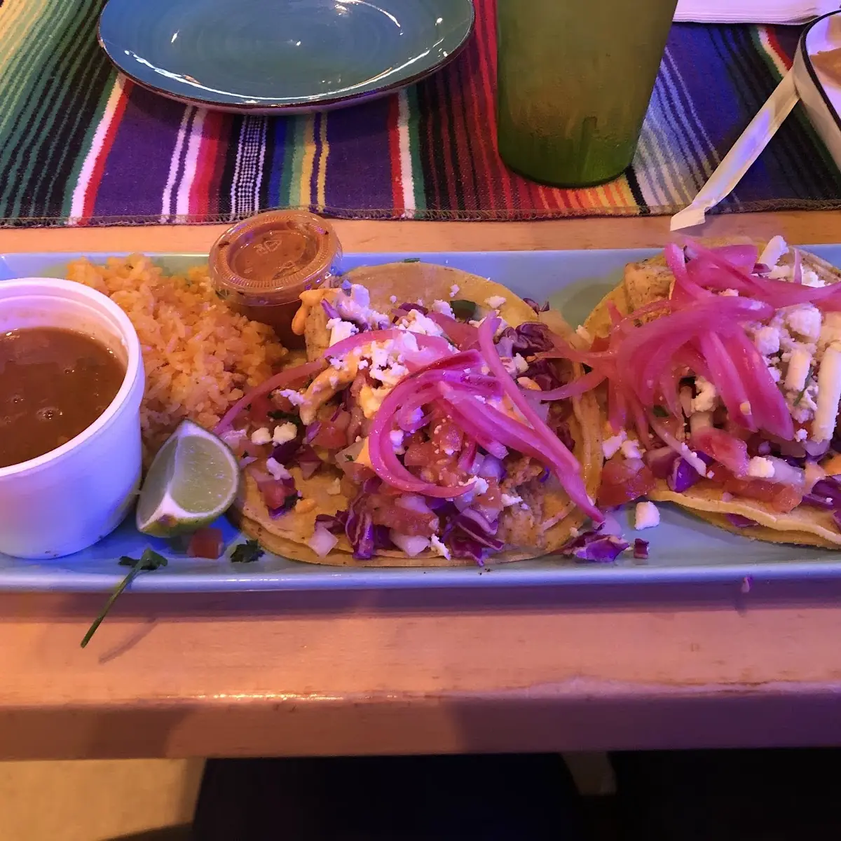 Fish Tacos with Mexican Rice