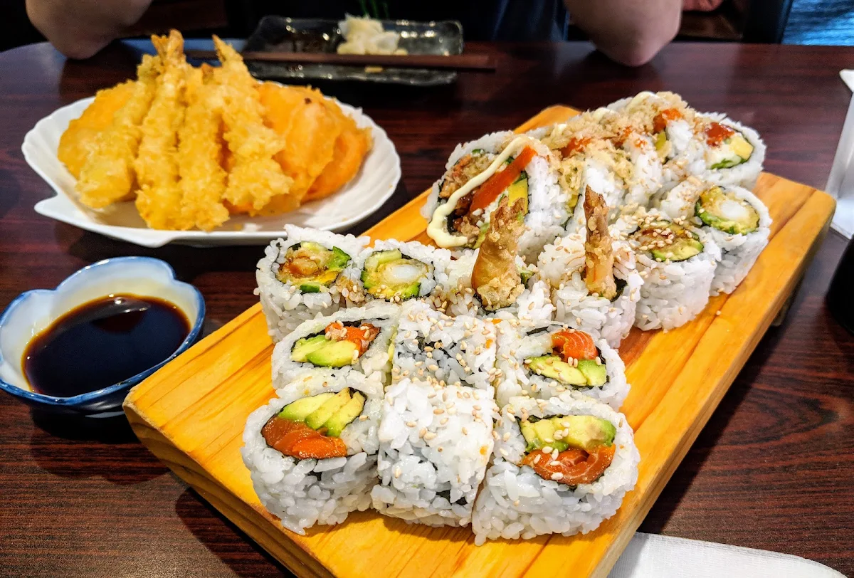Assorted Rolls and Tempura Prawns