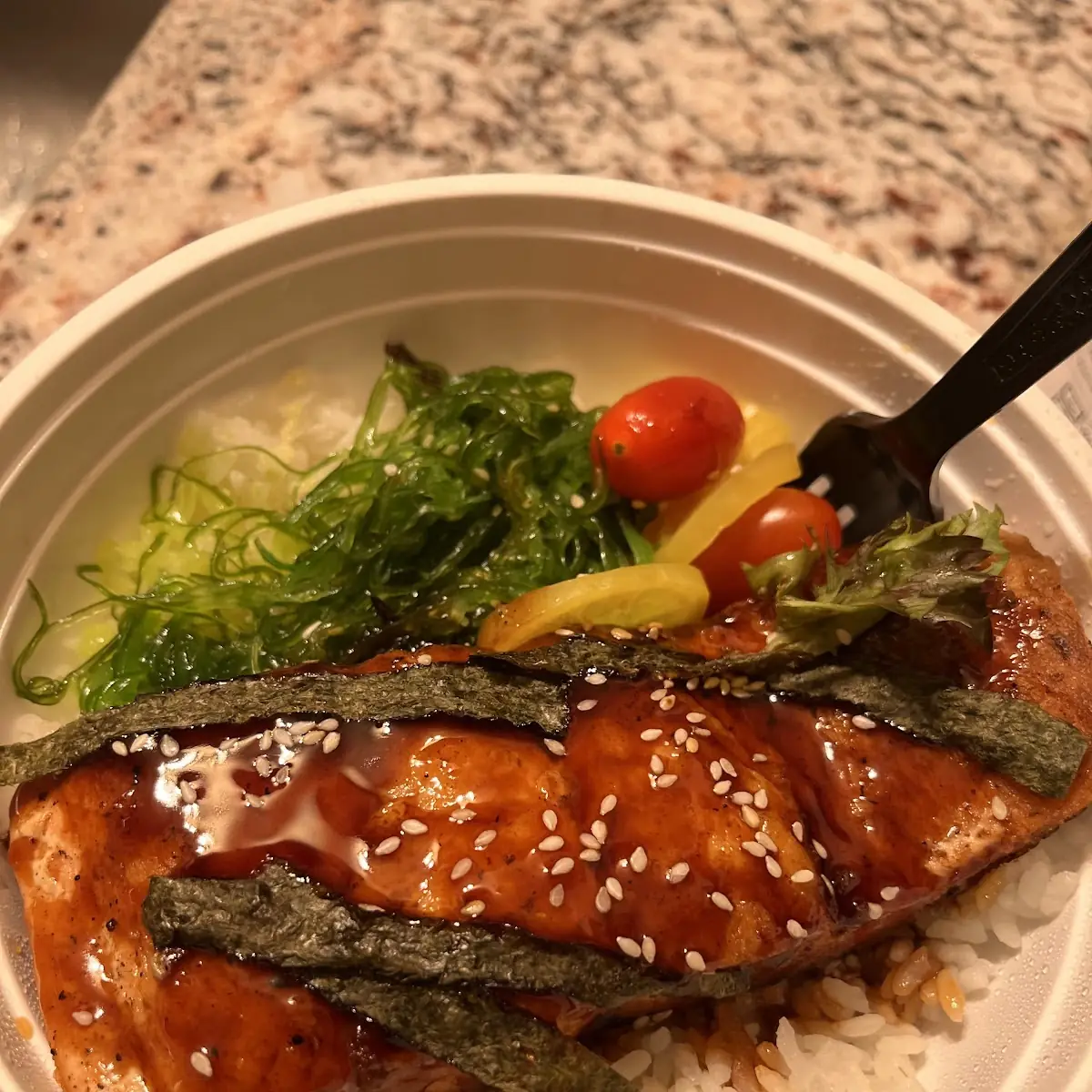 Grilled Salmon Donburi