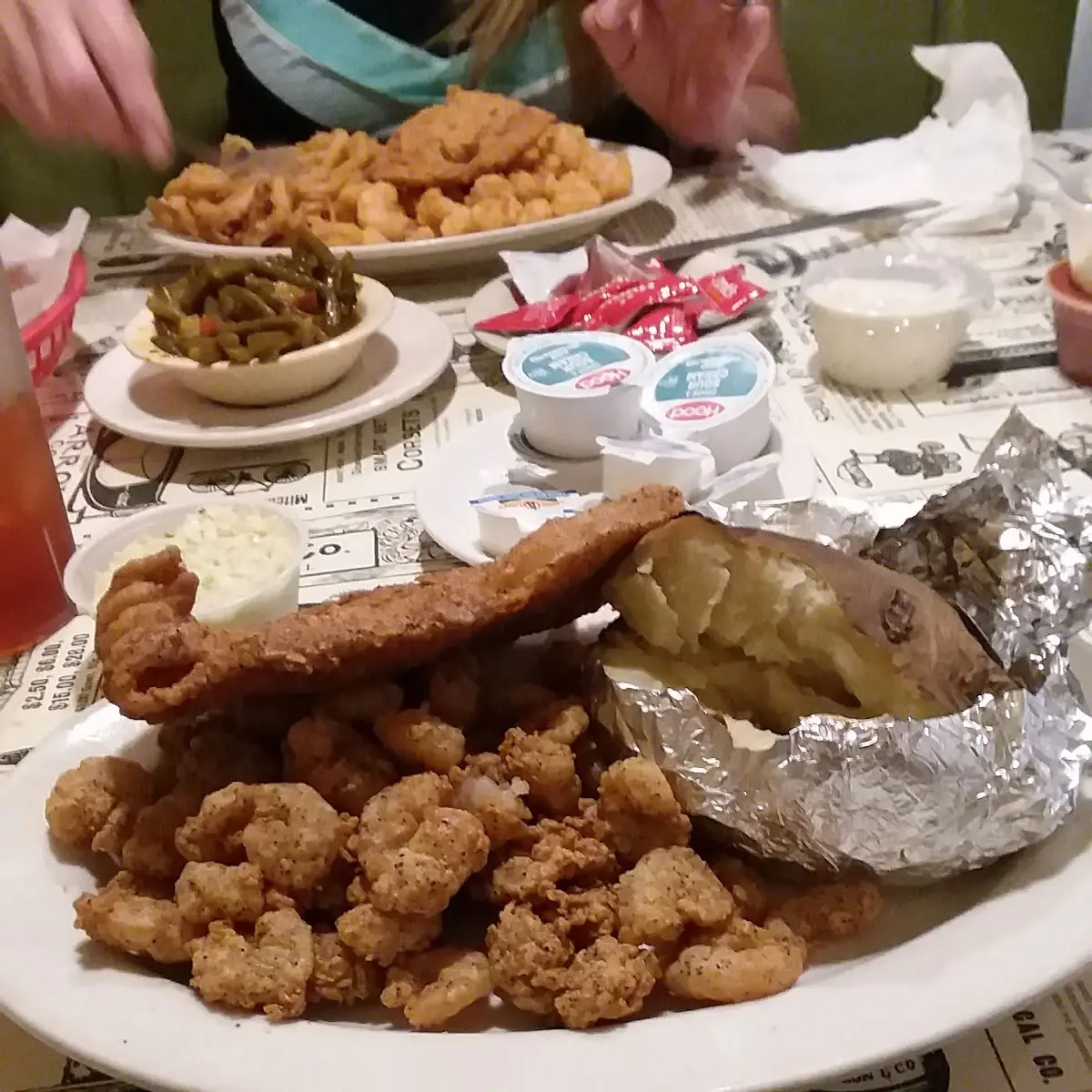 Combination Oyster and Shrimp and Perch Dinner