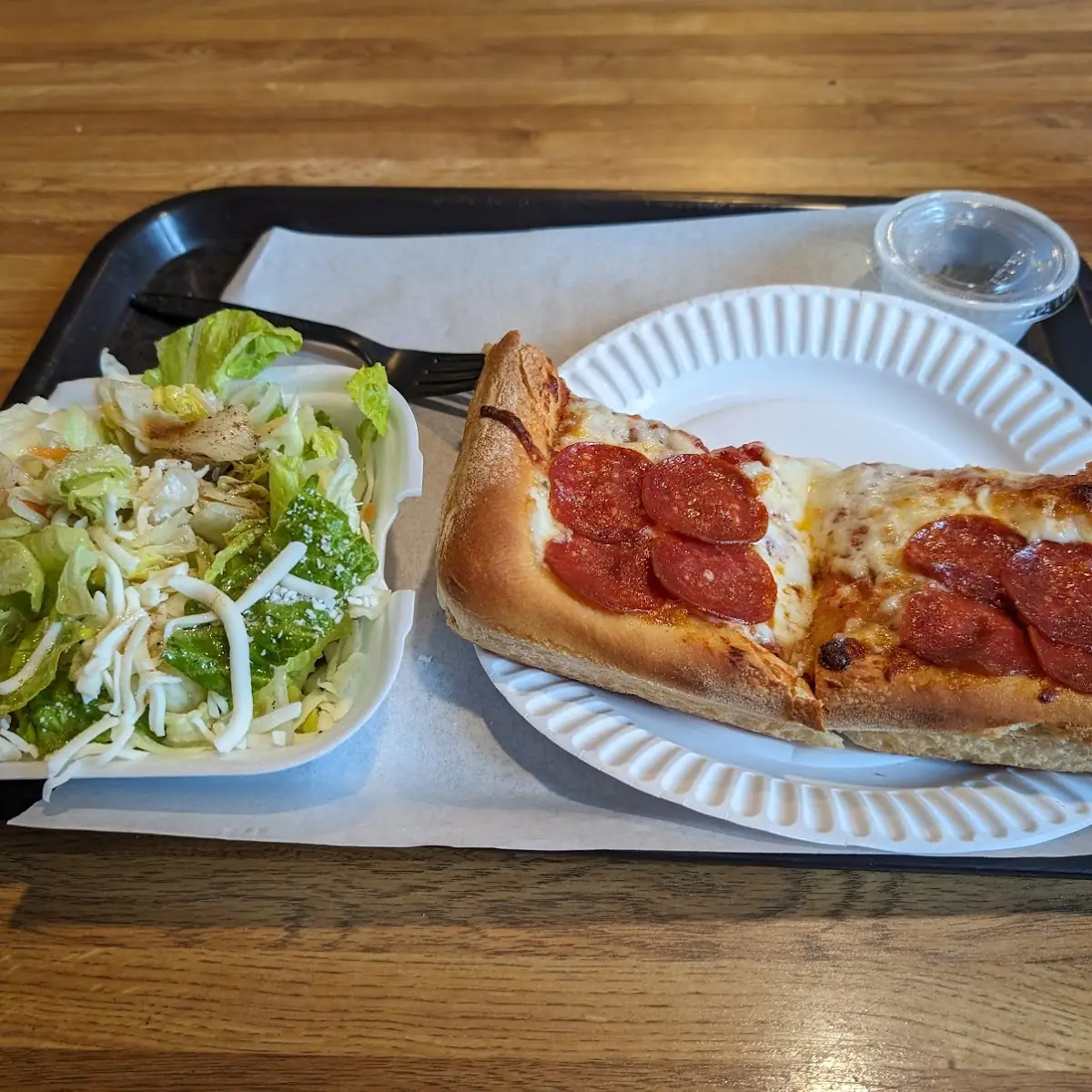 2 Two Slices Salad and Soft Drink