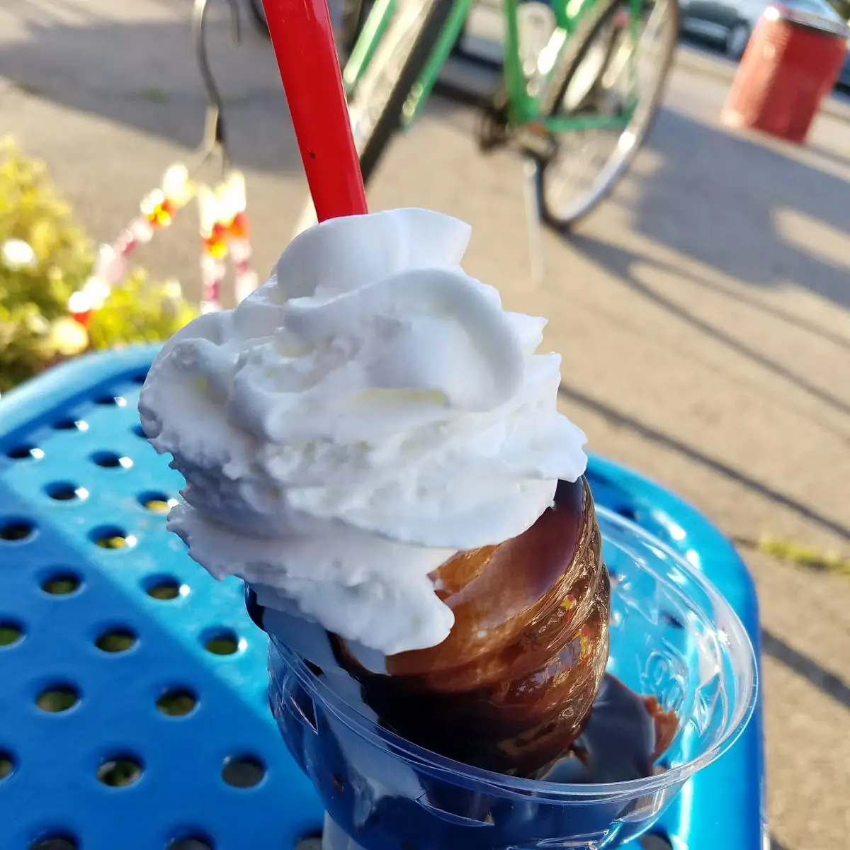 Chocolate Dipped Vanilla Ice Cream Cone