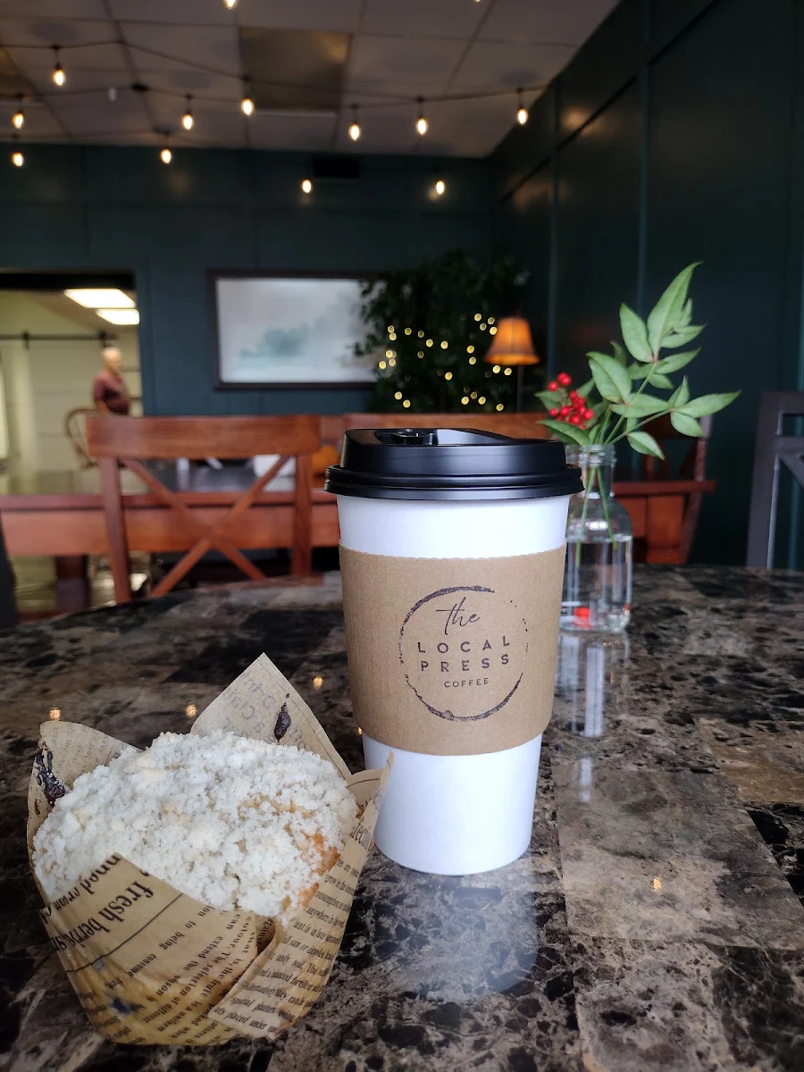 Blueberry Muffin with an Apple Chai Latte
