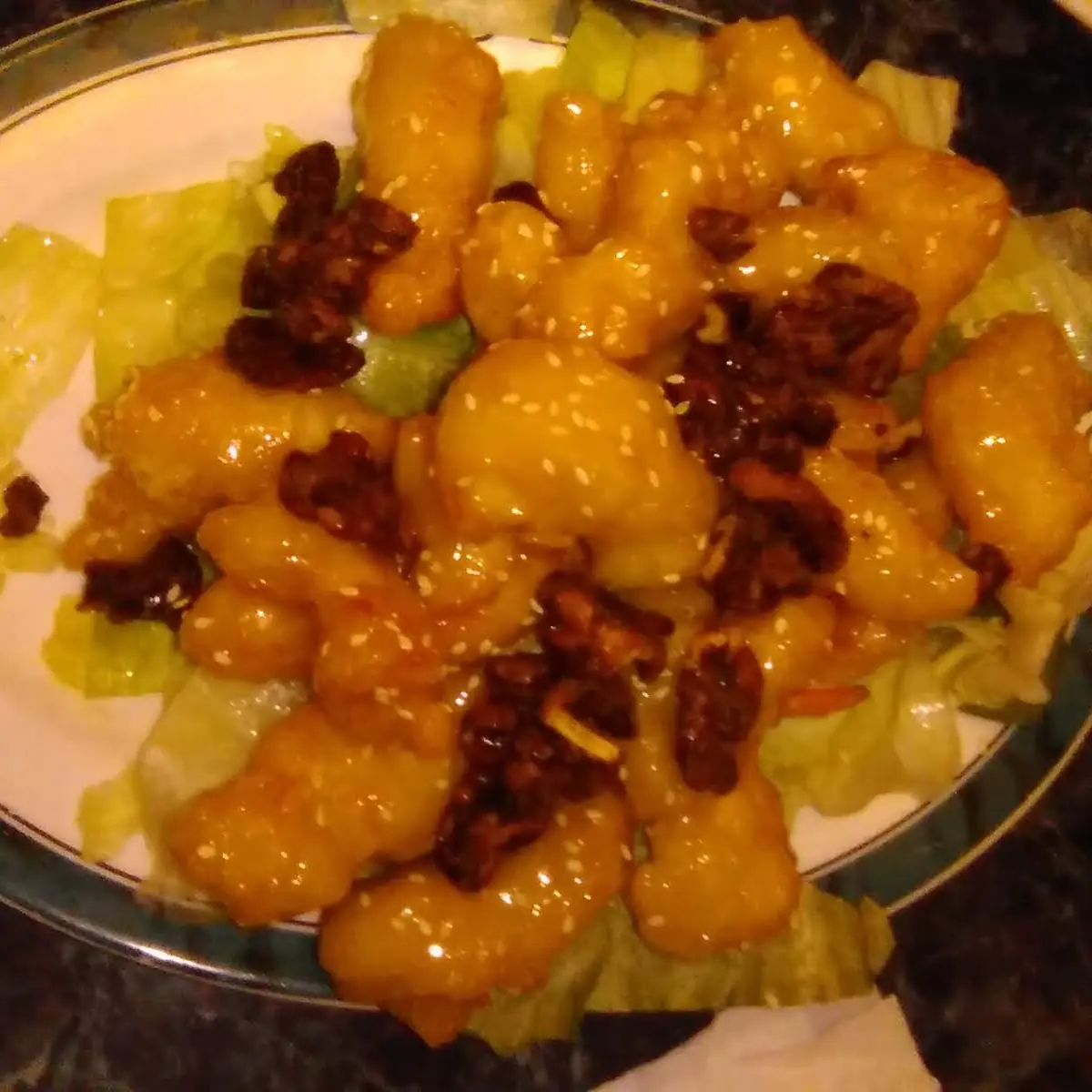 Honey Chicken w Walnuts