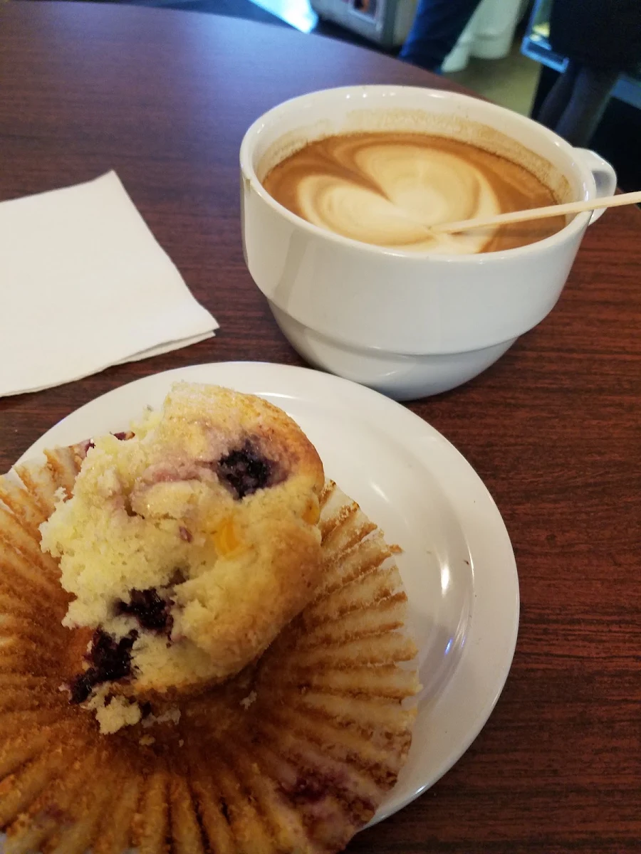 Blackberry & Peach Muffin