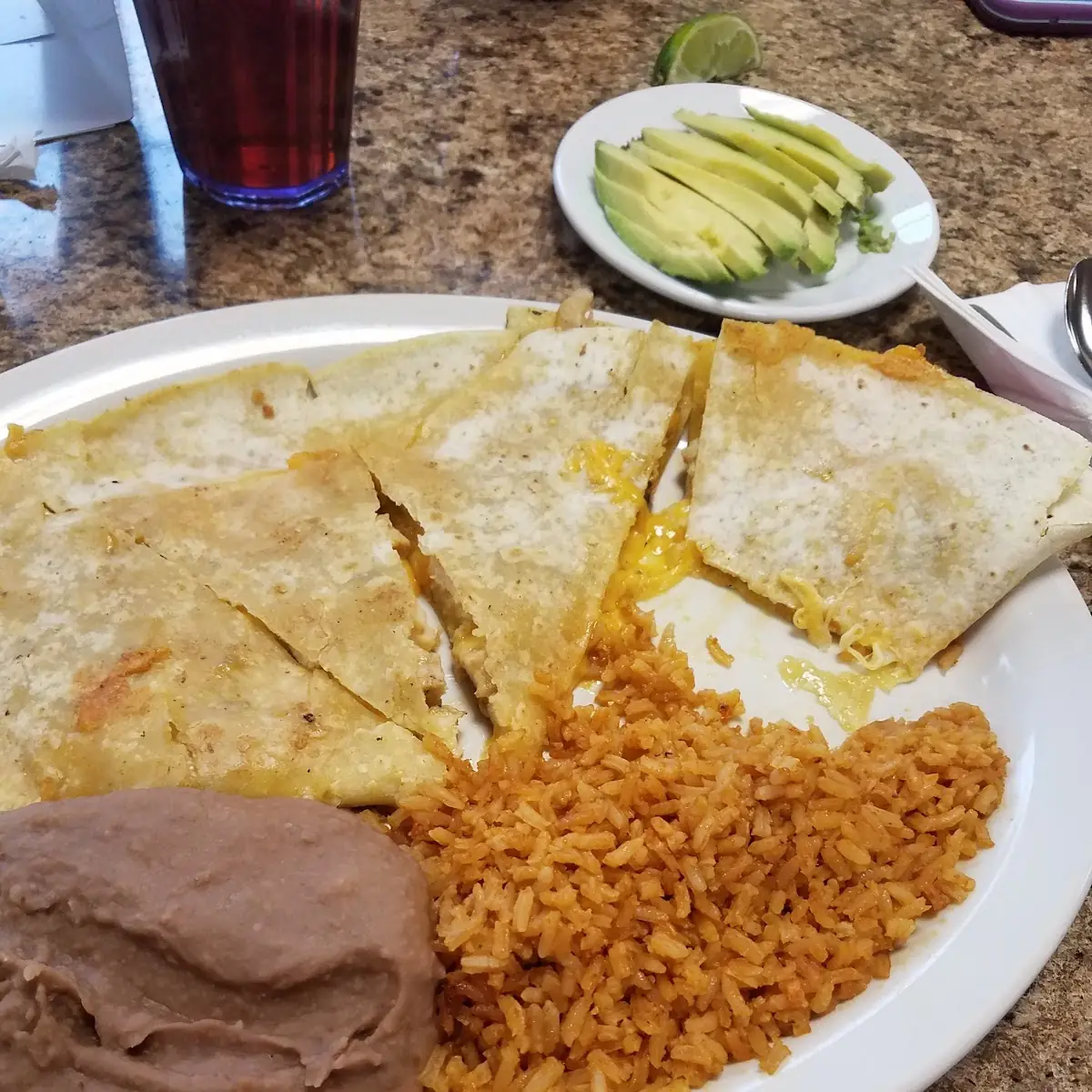 Quesadilla Rice & Beans