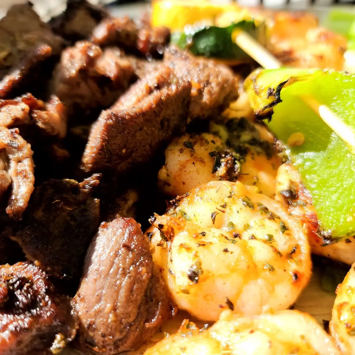 Grilled Shrimp Kabob Plate
