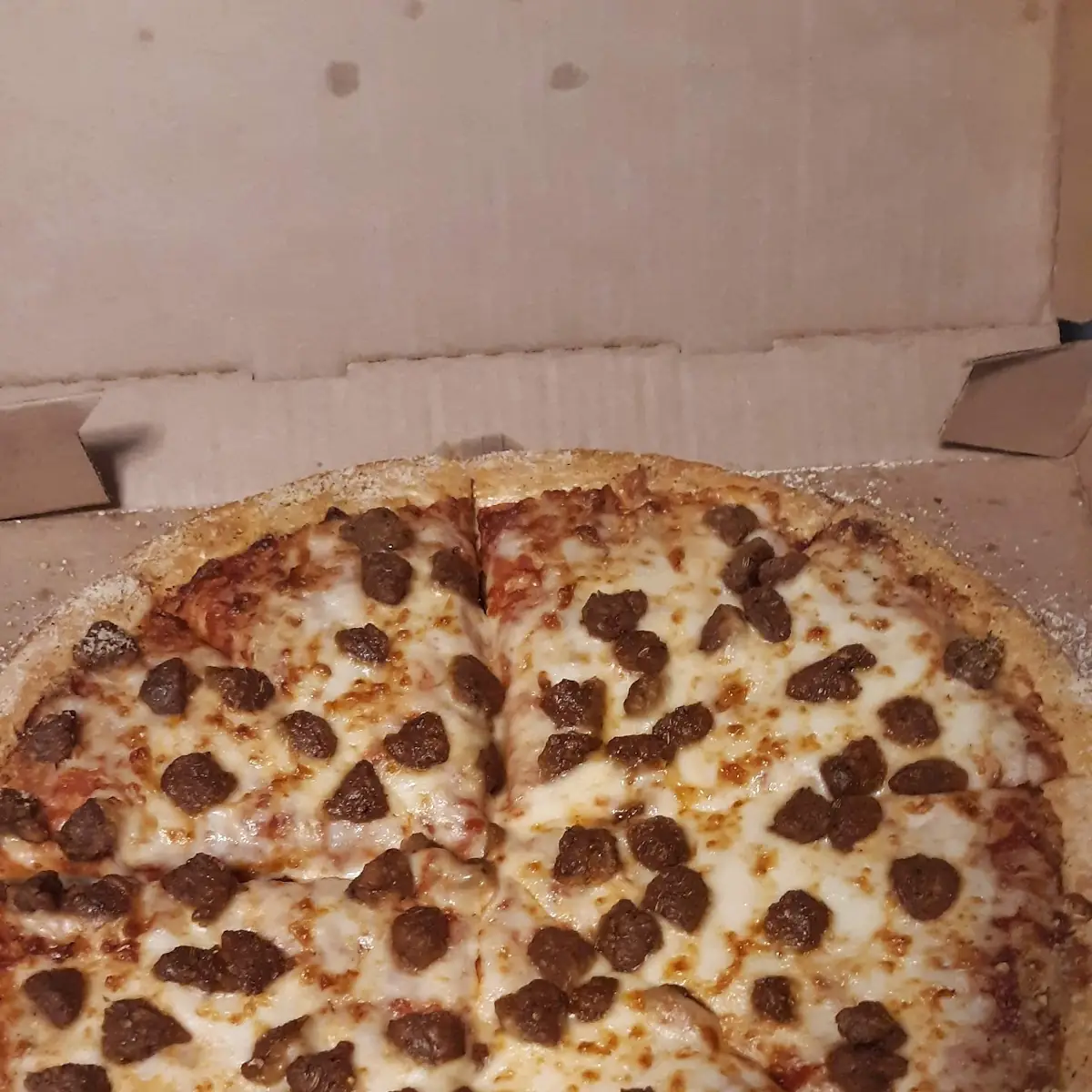 Beyond Meat Sausage Pizza
