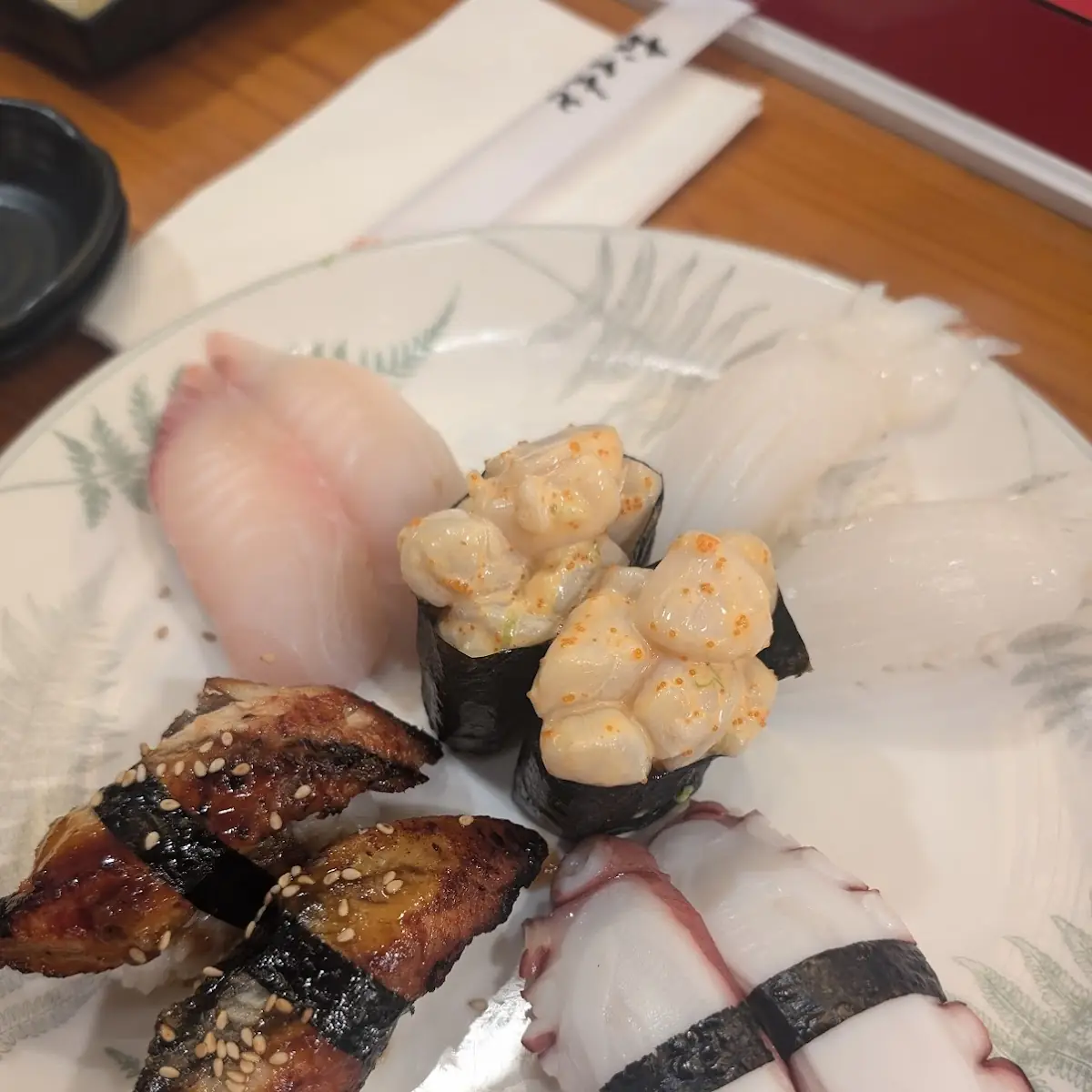 Squid Octopus Eel Red Snapper Scallop