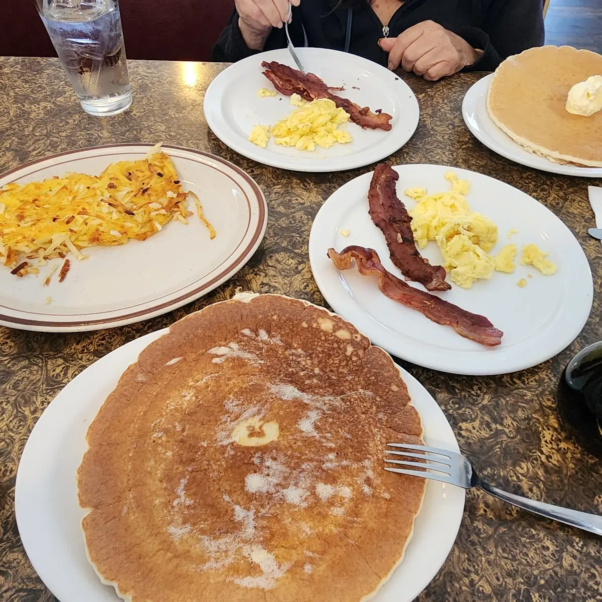 Pancake Combo Hashbrown Ordered on the Side