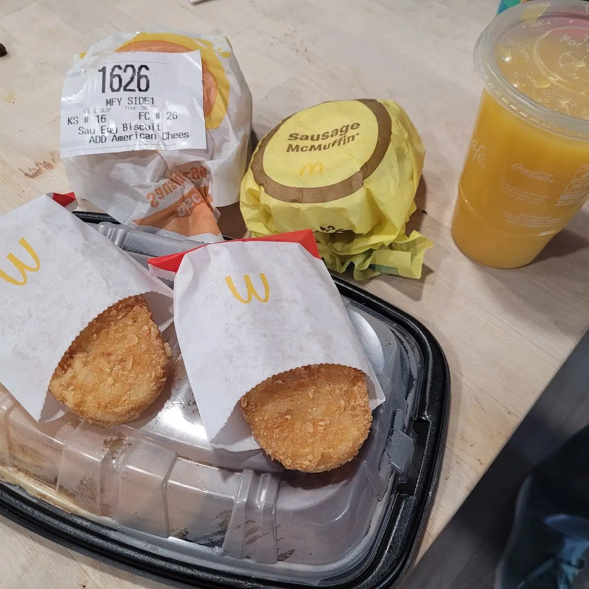 Pancake Breakfast and Sausage Mcmuffin