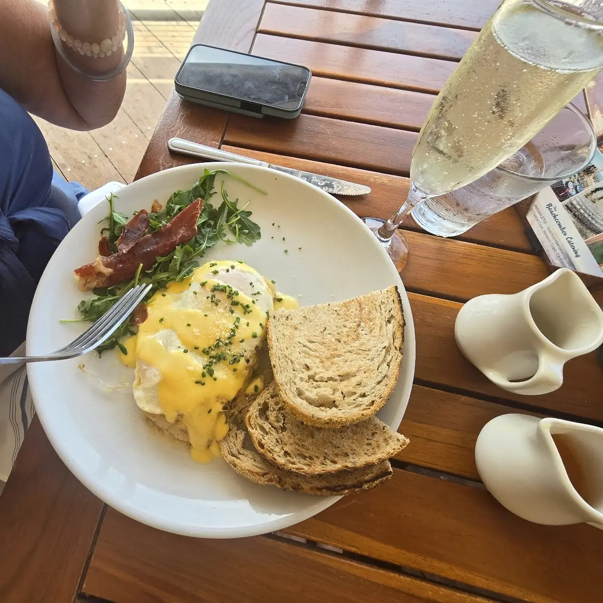 Eggs Benedict on Potato Gratin