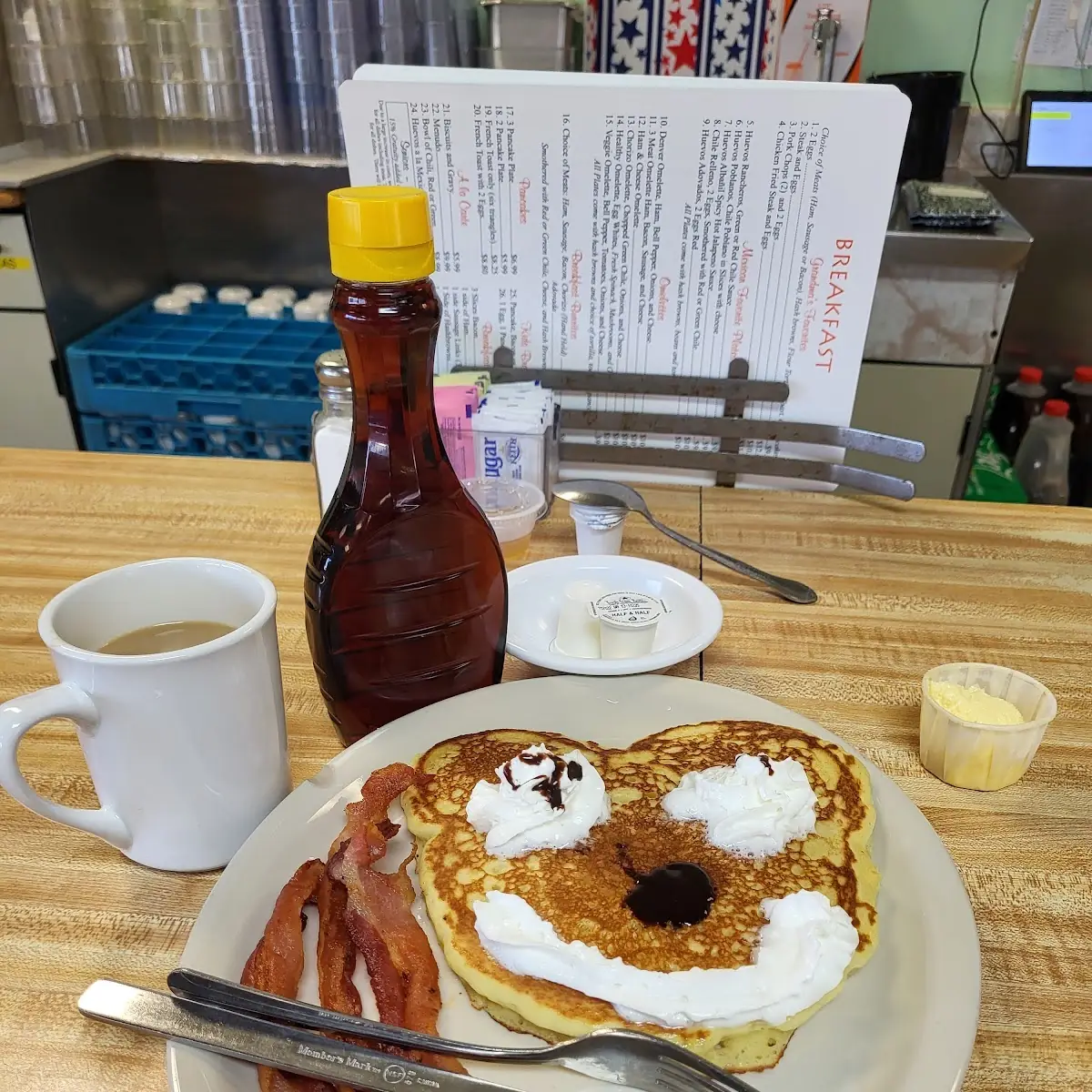 Kids Meal Pancake and Bacon