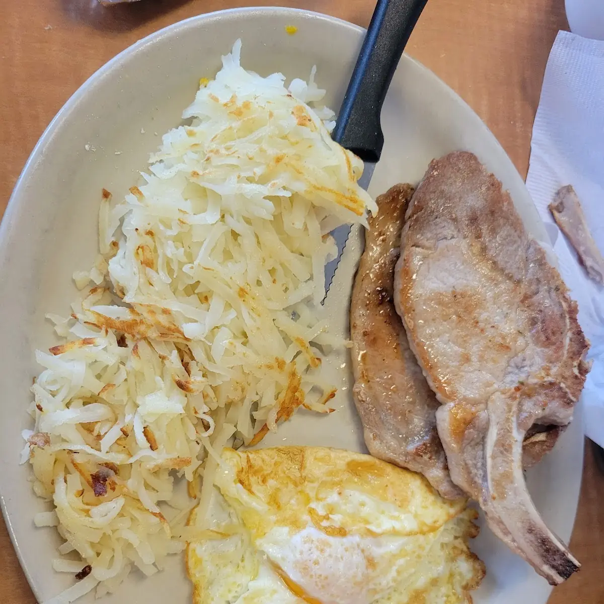 Porkchops & Eggs Any Style