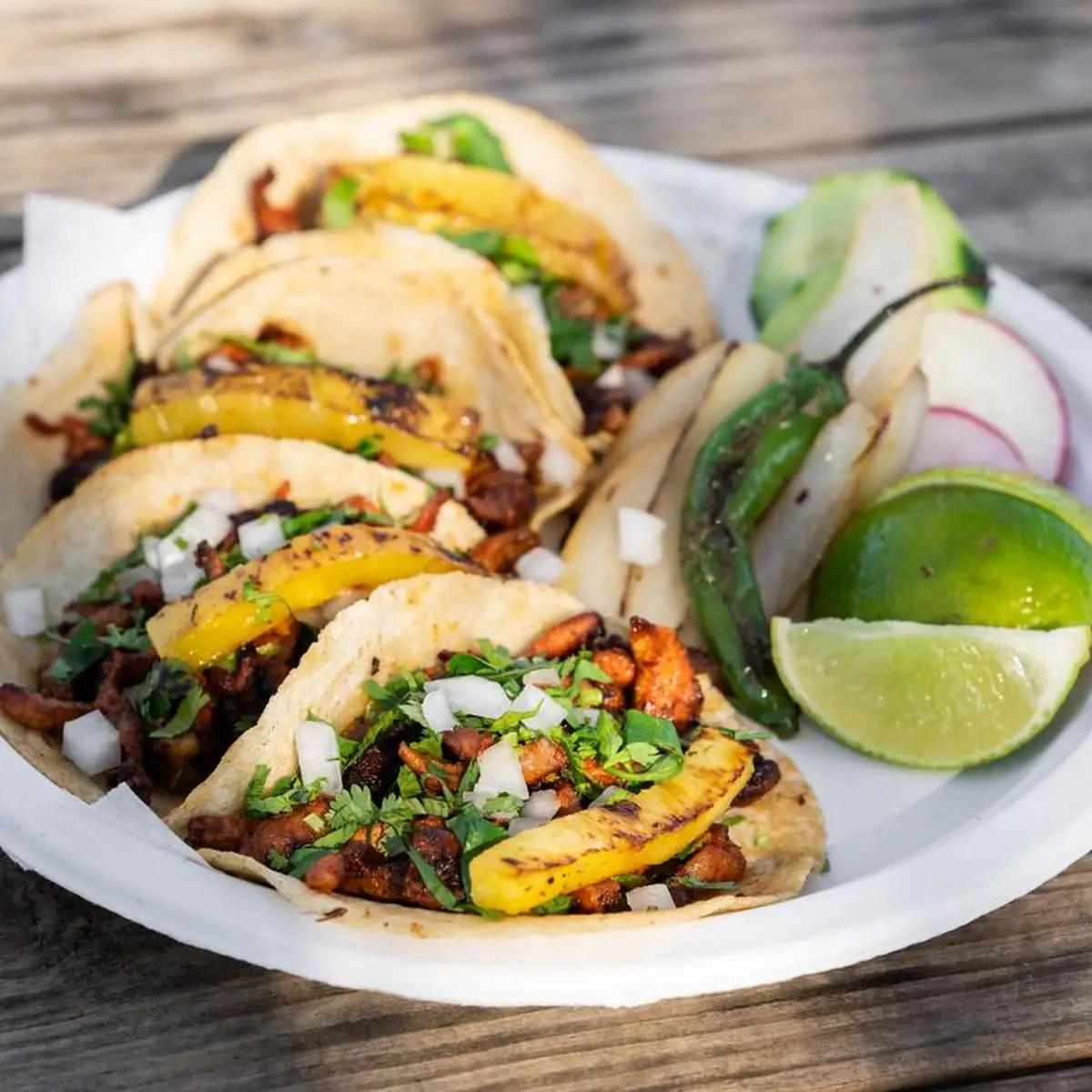 Three Street Tacos with Toppings