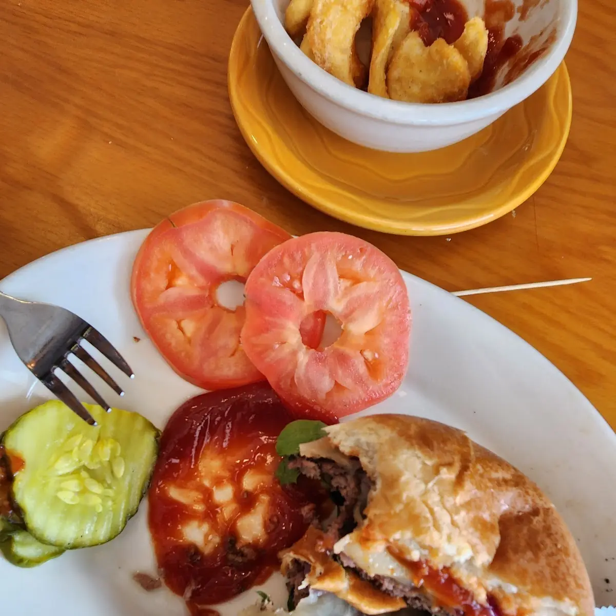 Cheese Burger and Fries