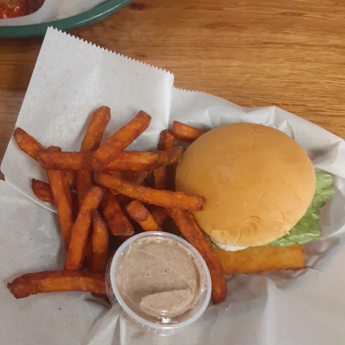 Haddock Fish Sandwich Sweet Potato Fries