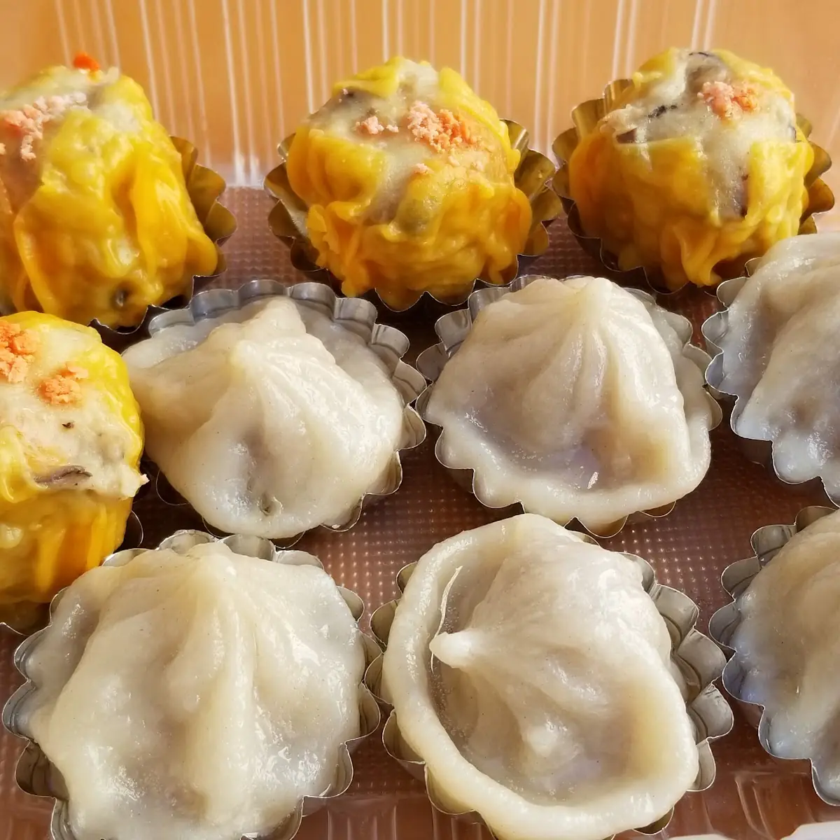 Pork Sui Mai Top and Soup Dumplings Bottom