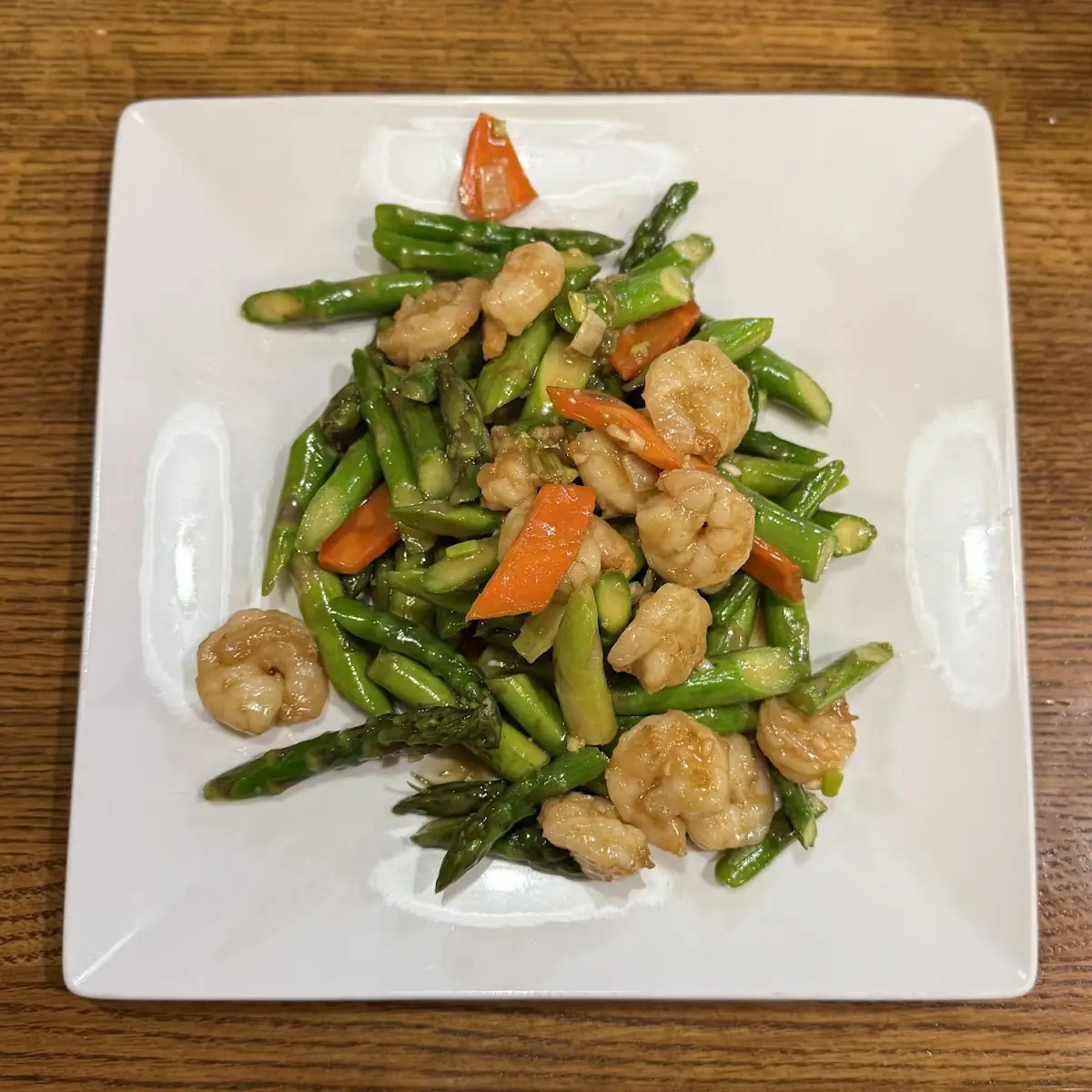 Special Shrimp & Asparagus Includes Steamed Rice