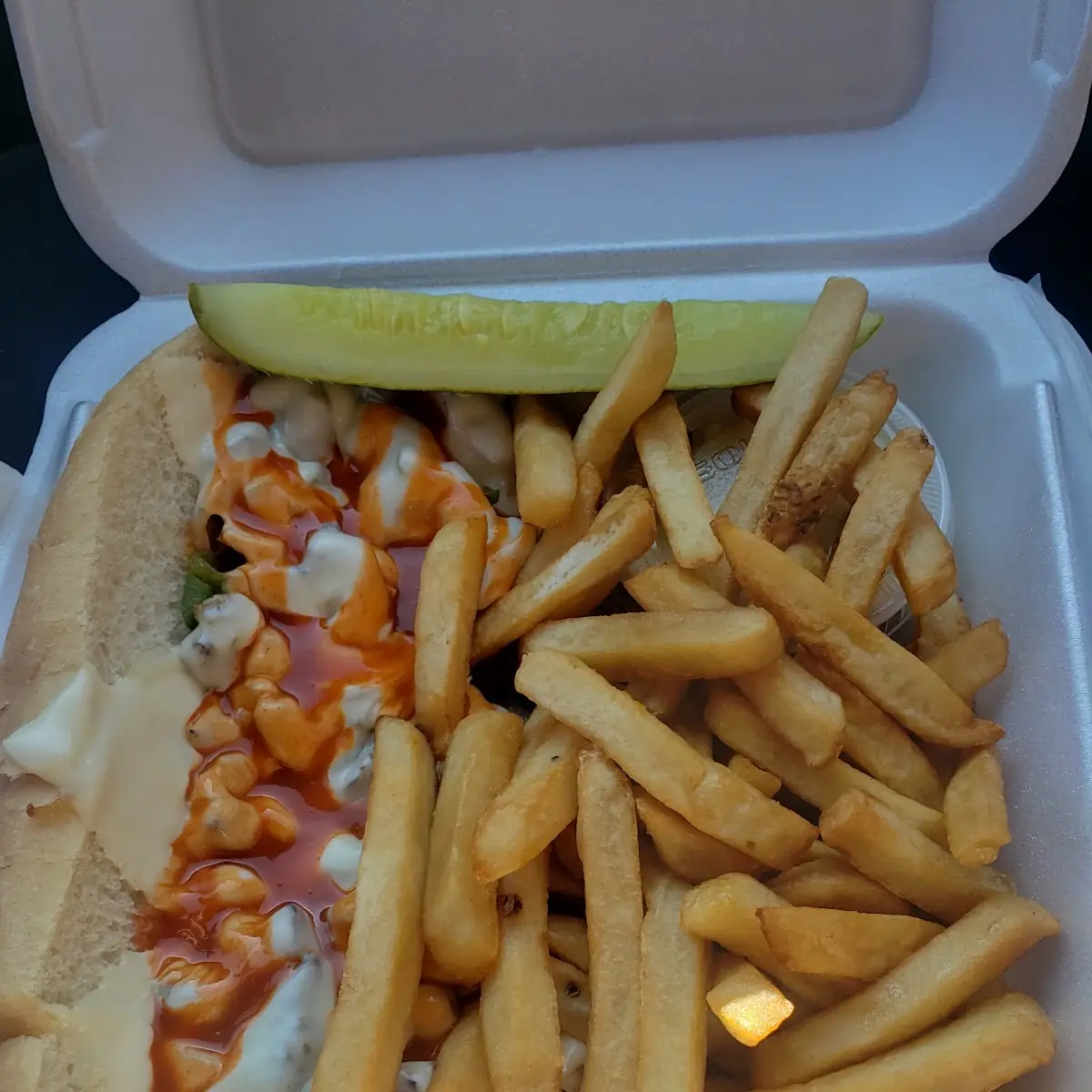 Steak Sandwich with Hot Sauce