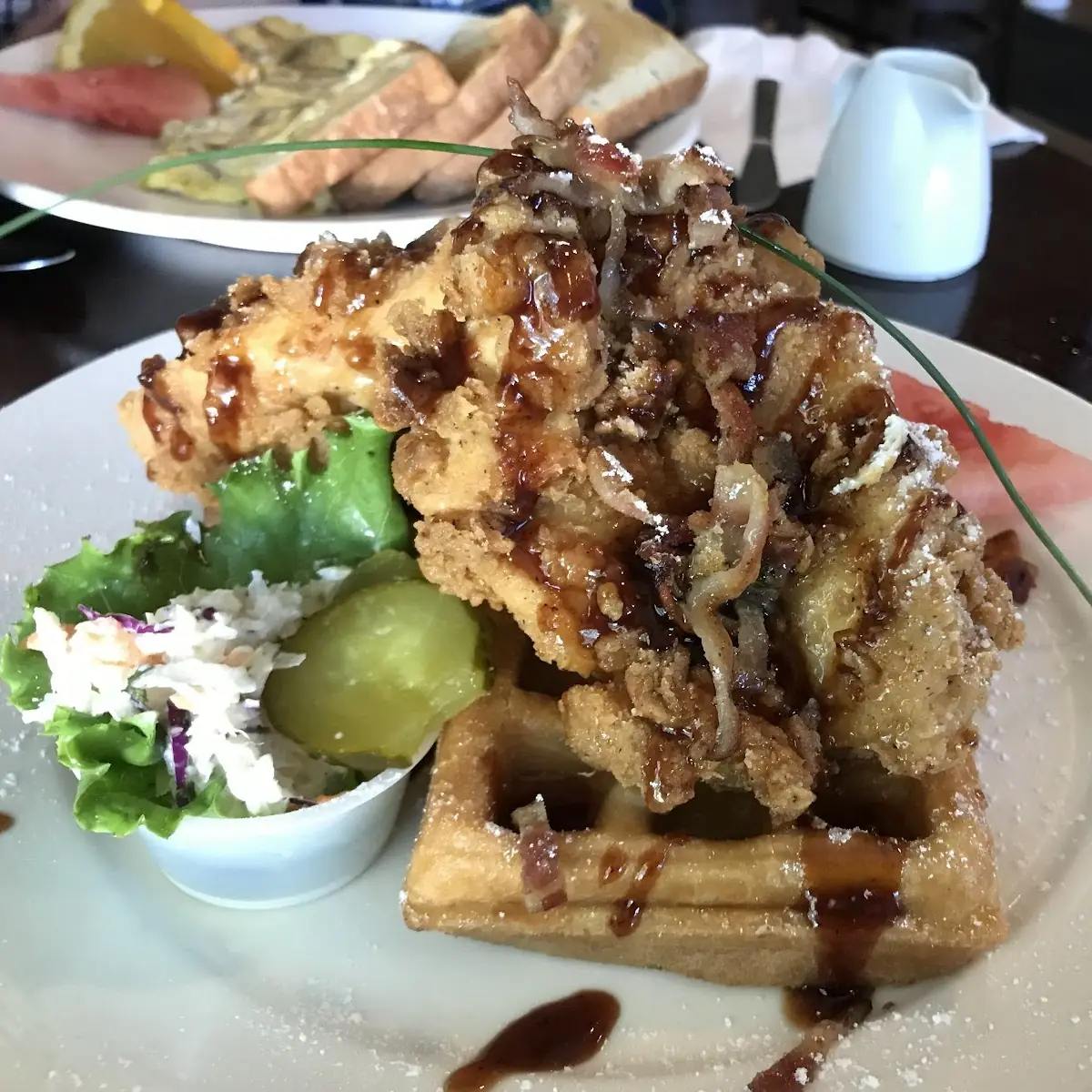 Chicken and Waffles, SeaBreeze Restaurant & Patio