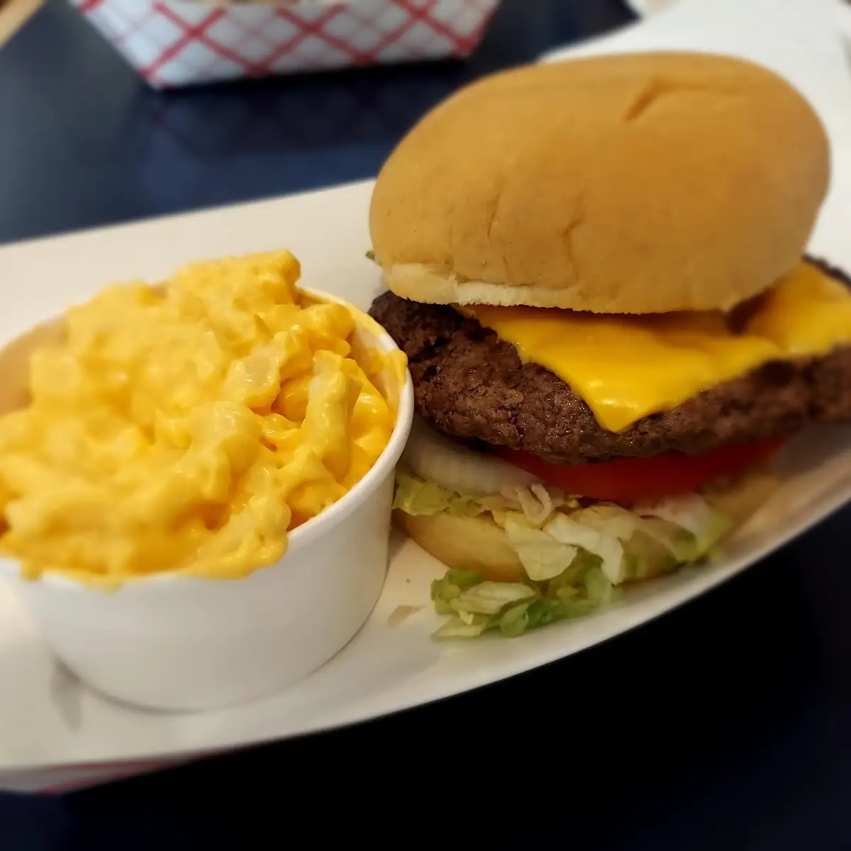 Big-N-Tastee Burger and Mac and Cheese