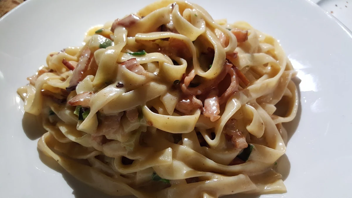 Tagliatelle Carbonara, University Cafe