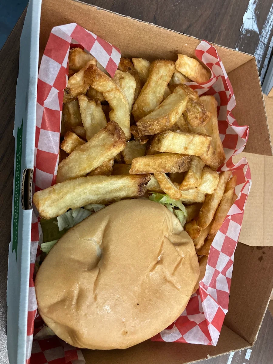 Bacon Cheeseburger Fries and Drink, Fatboy Burgers