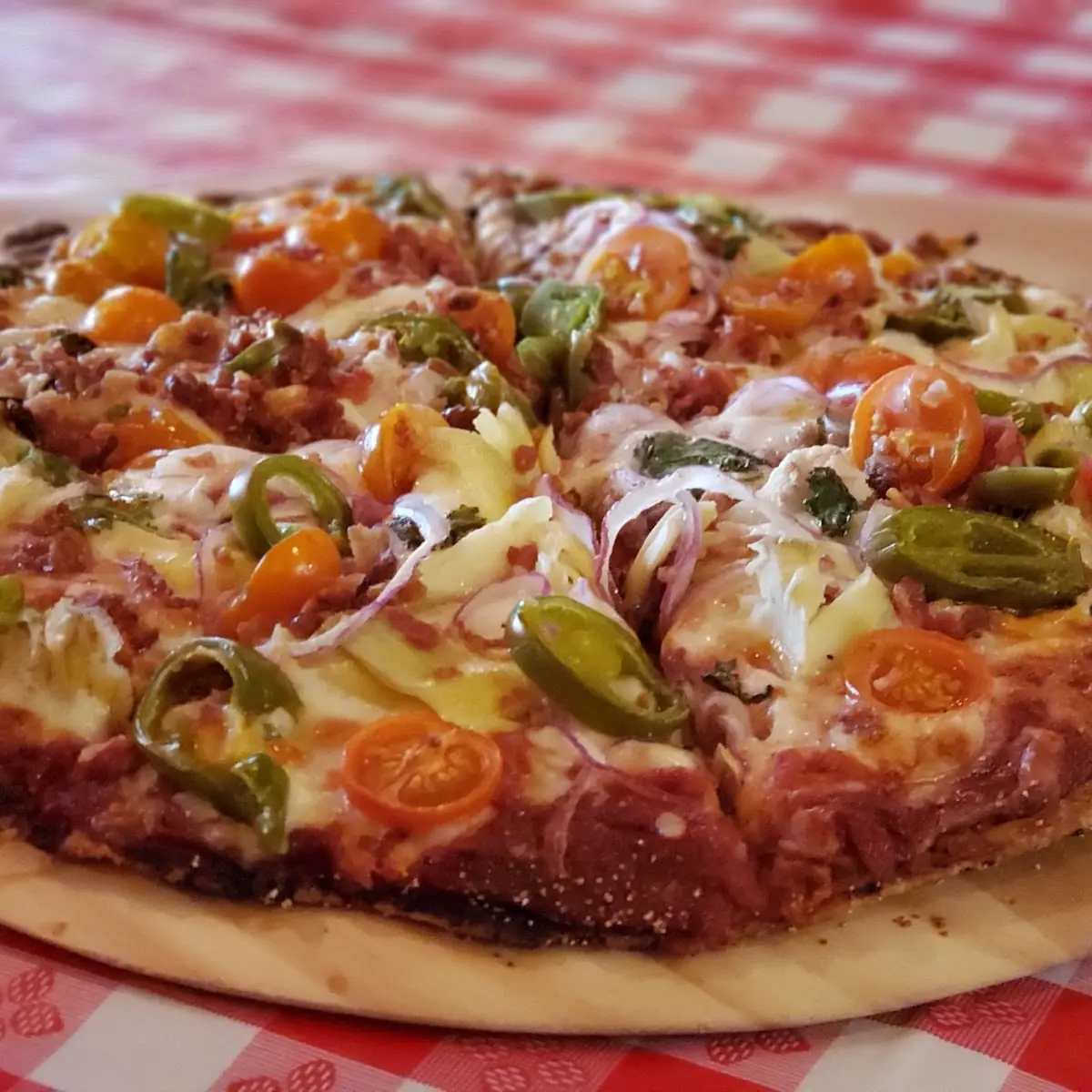 Cilantro Artichoke Red Onion Cherry Tomatoes Bacon Jalapeno