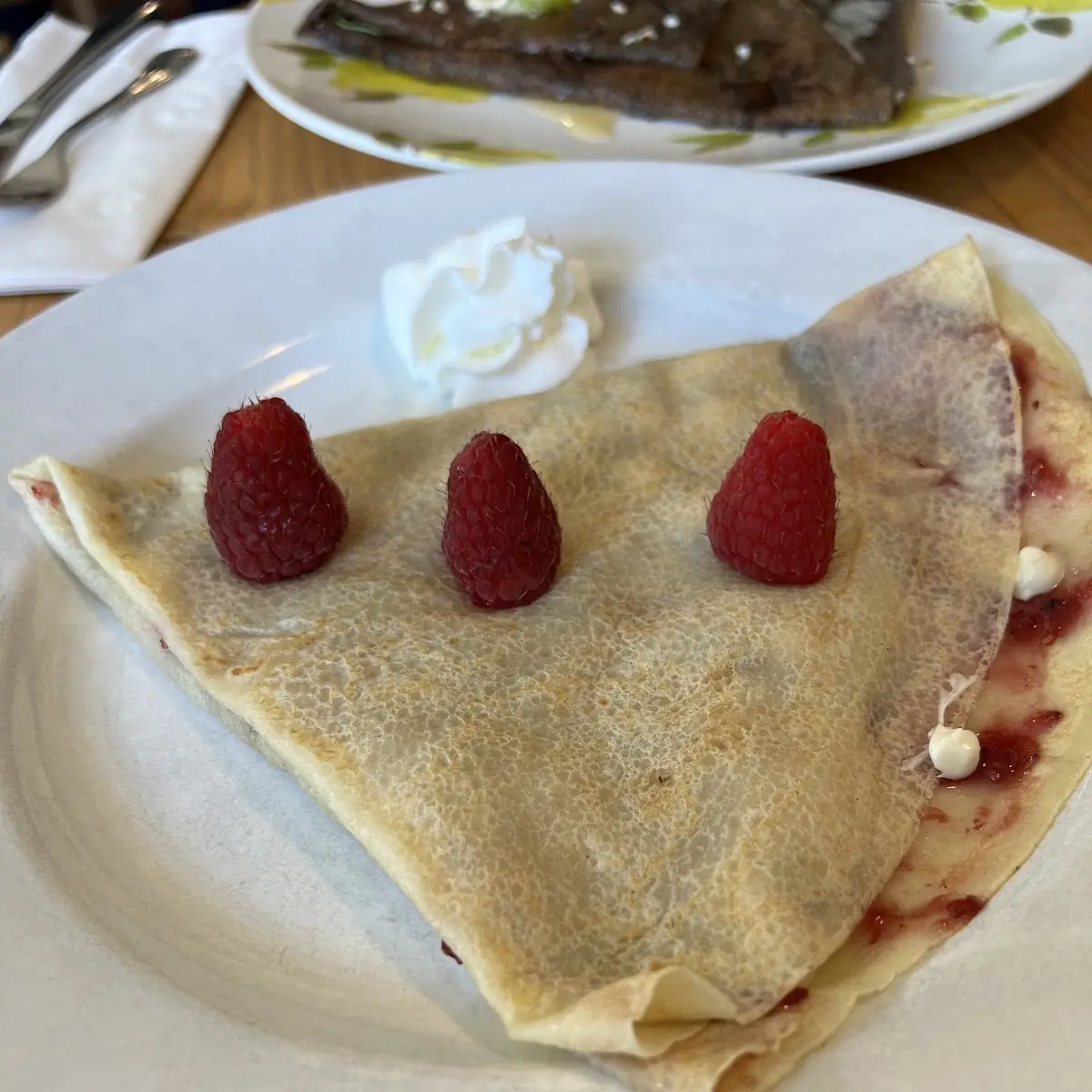 Raspberry White Chocolate Crepe