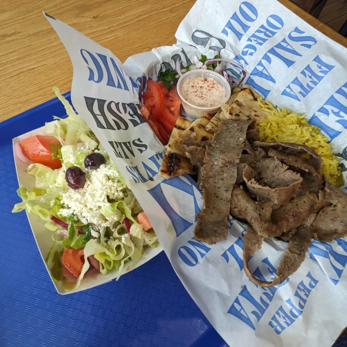 Lamb Beef Gyro Plate with Rice