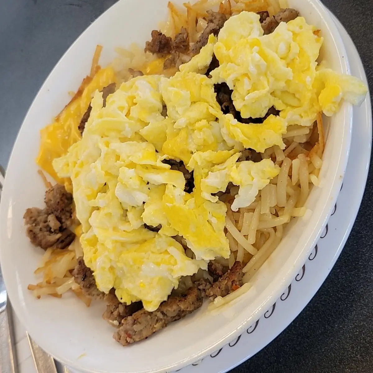 Sausage Egg Hashbrown Bowl