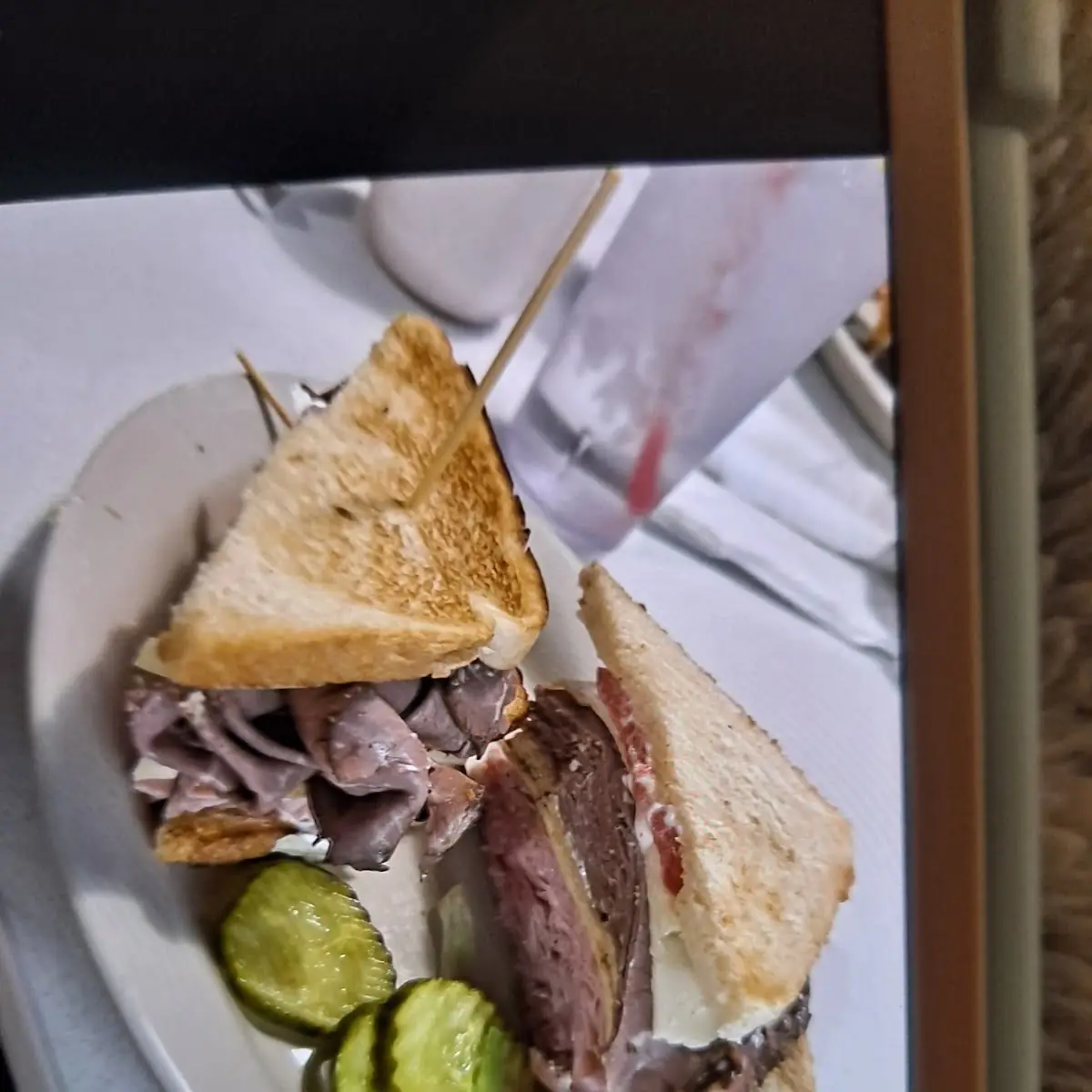 Ham Beef American Cheese Double Decker Sandwich