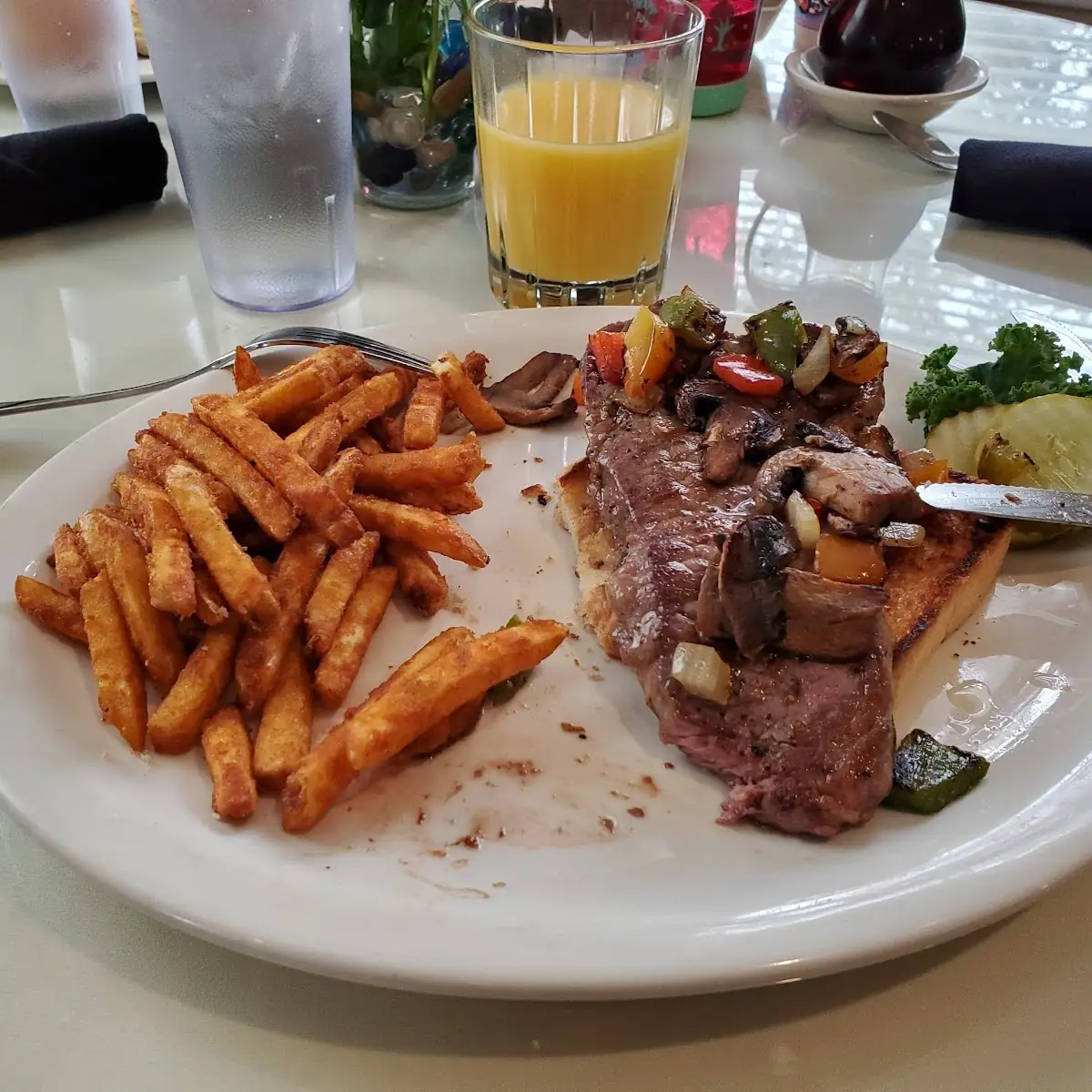 Open Face Steak Sandwich
