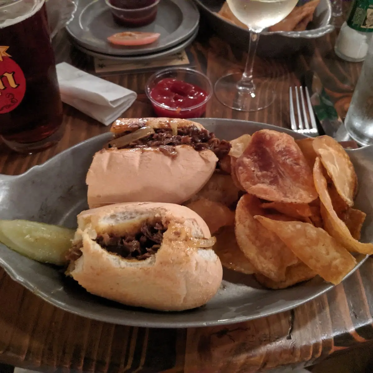 Philly Cheese Steak with Old Bay Chips