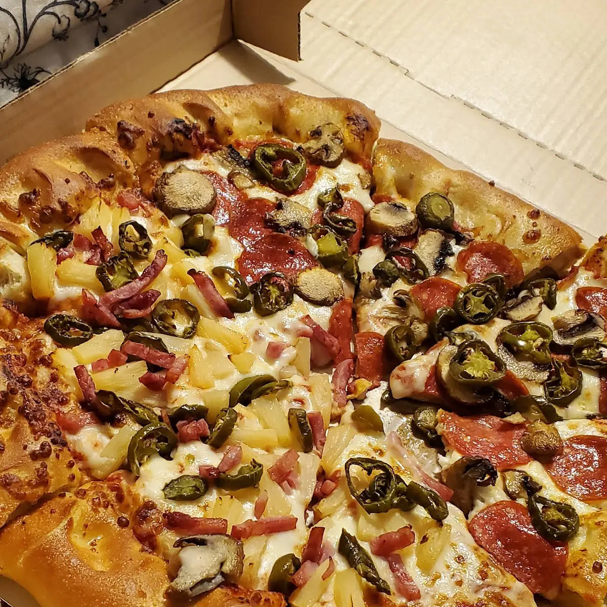 Stuffed Crust Hawaiian Pizza