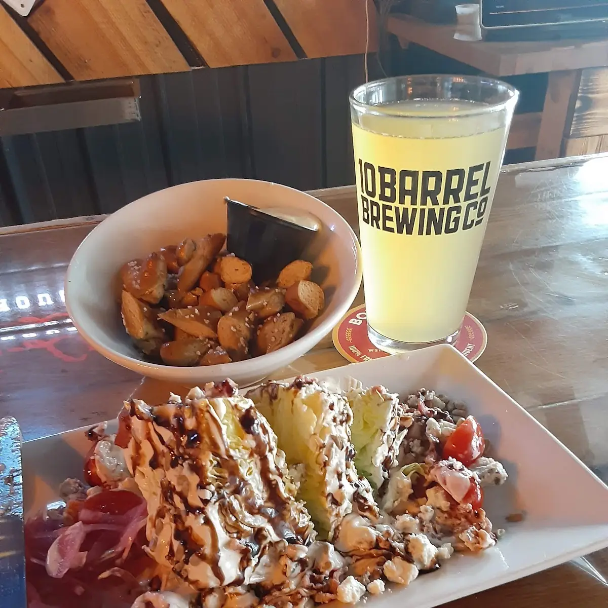 Wedge Salad and Pretzel Bites