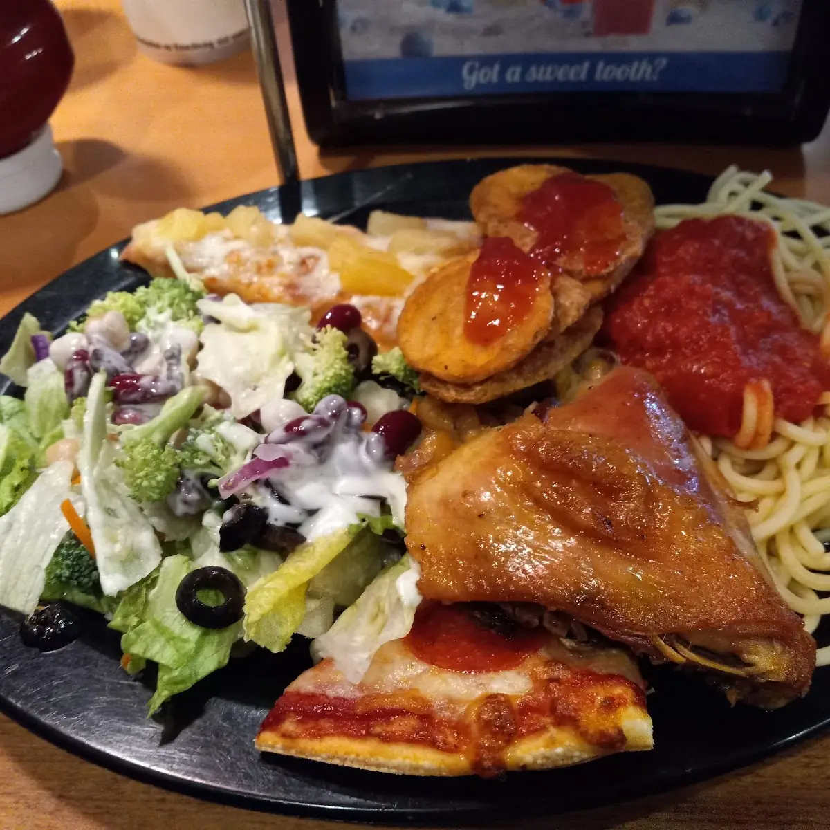 Pizza Pollo Salad Spaghetti and More