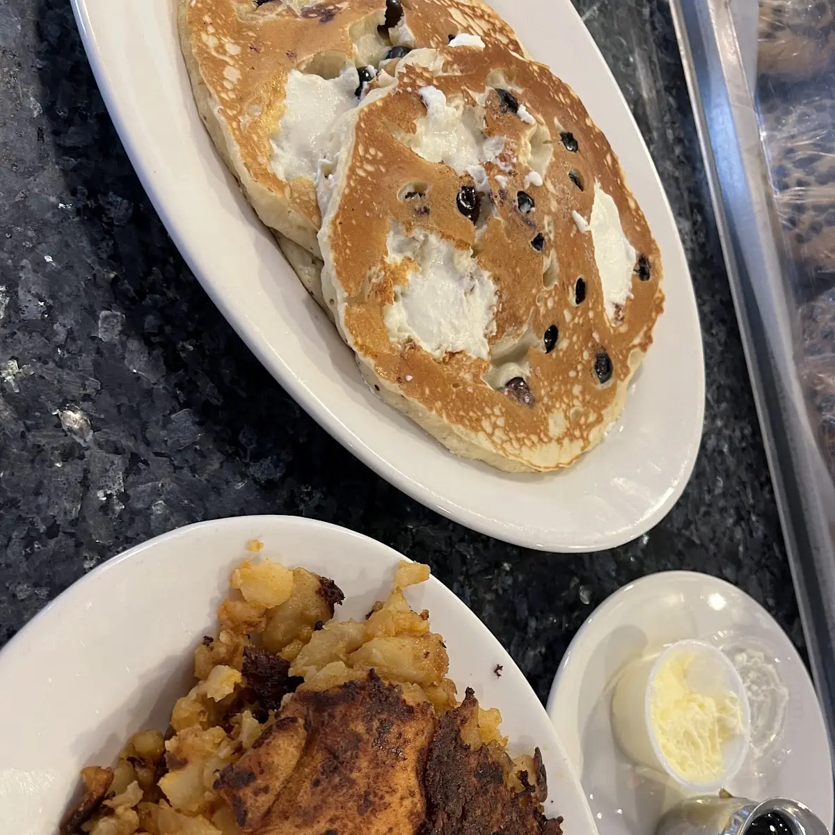 Silver Dollar Pancakes 6 & Scrambled Eggs