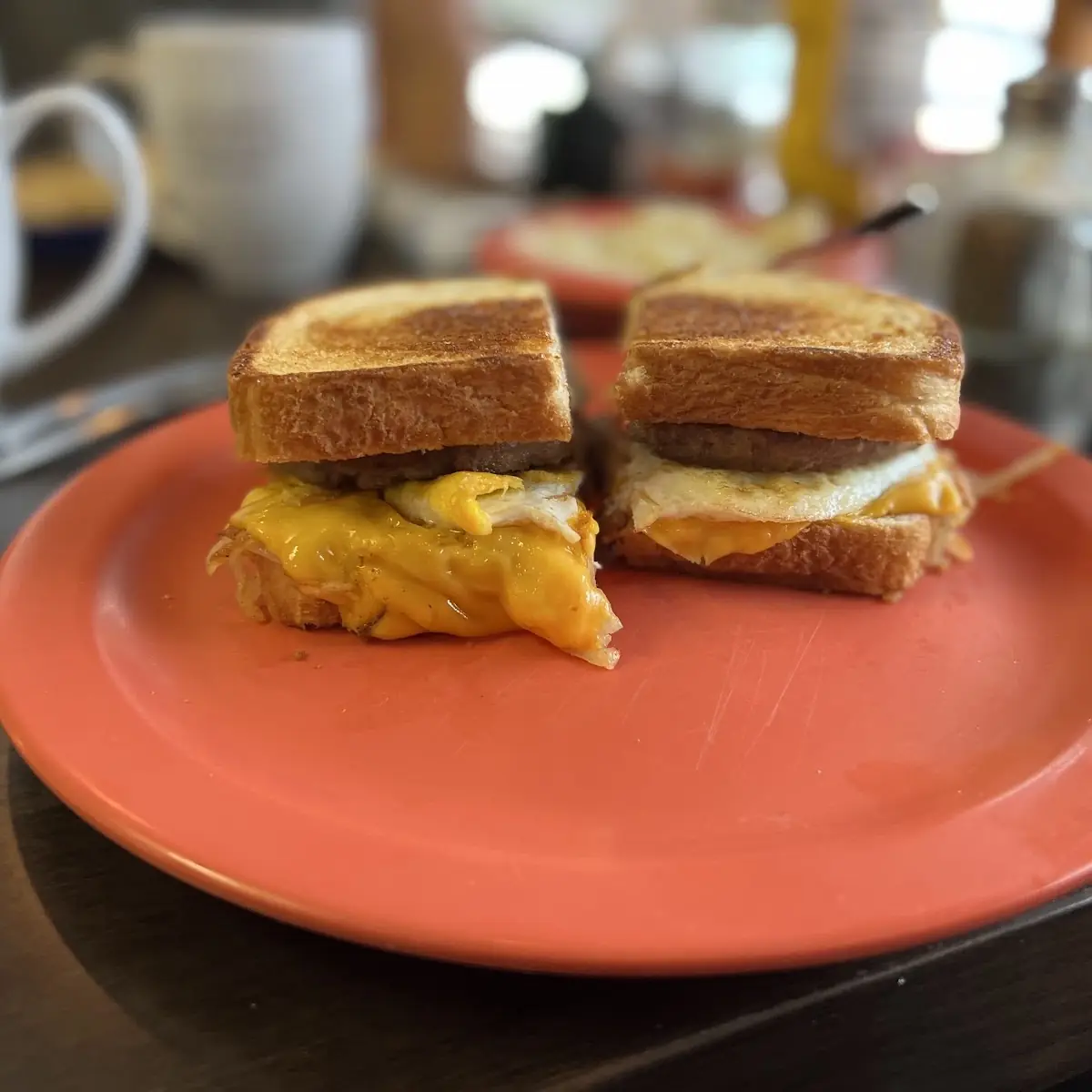 Toasted Breakfast Sandwich with Eggs