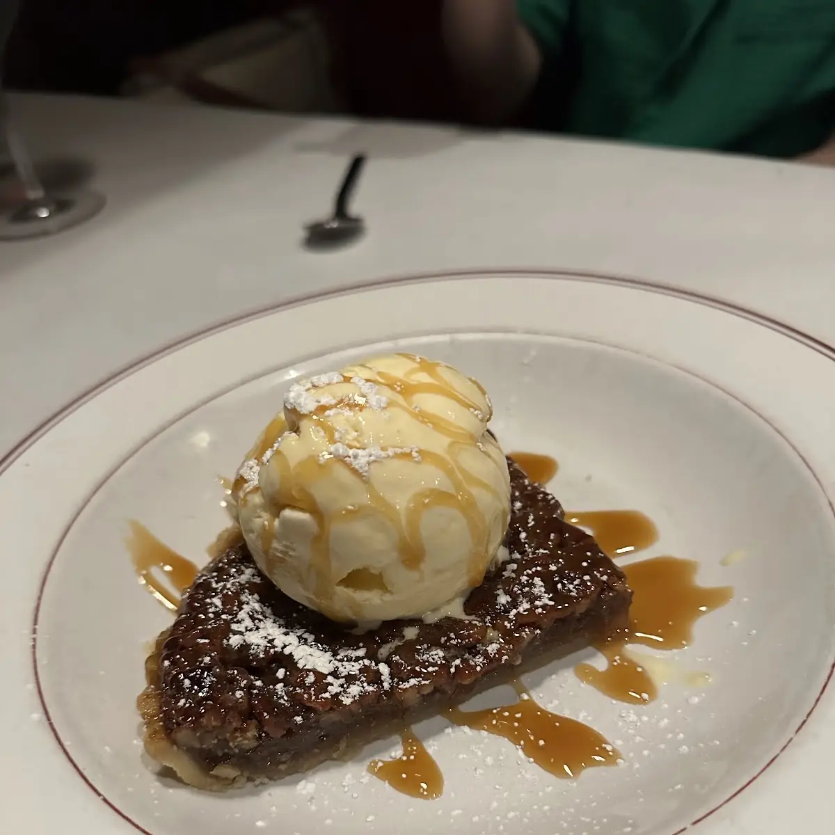 Pecan Pie with Vanilla Ice Cream
