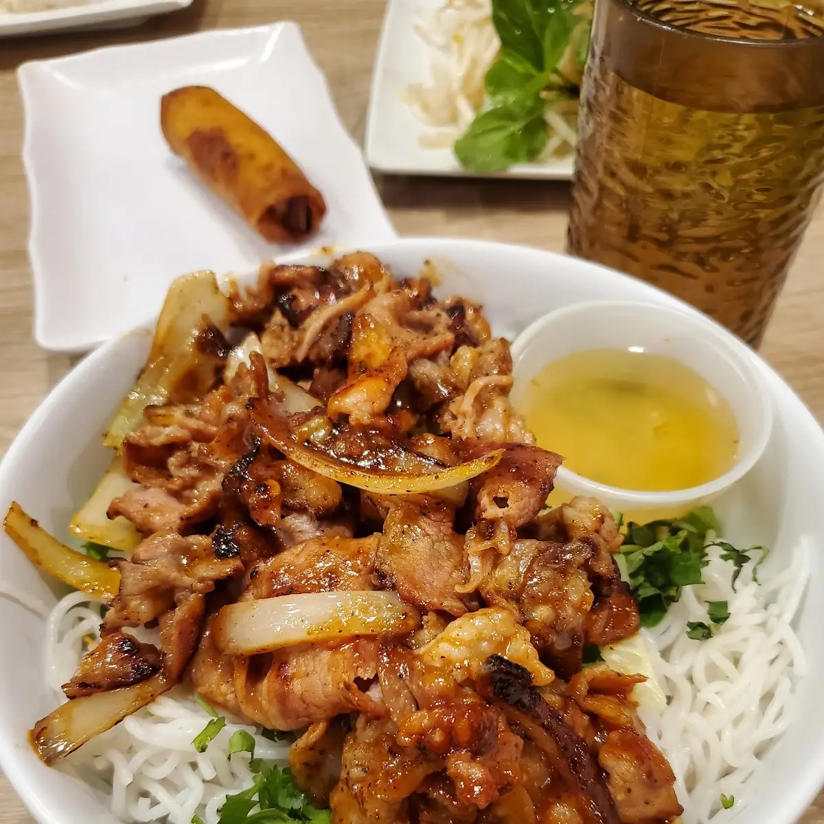Char-Grilled Pork Slice & Egg Rolls