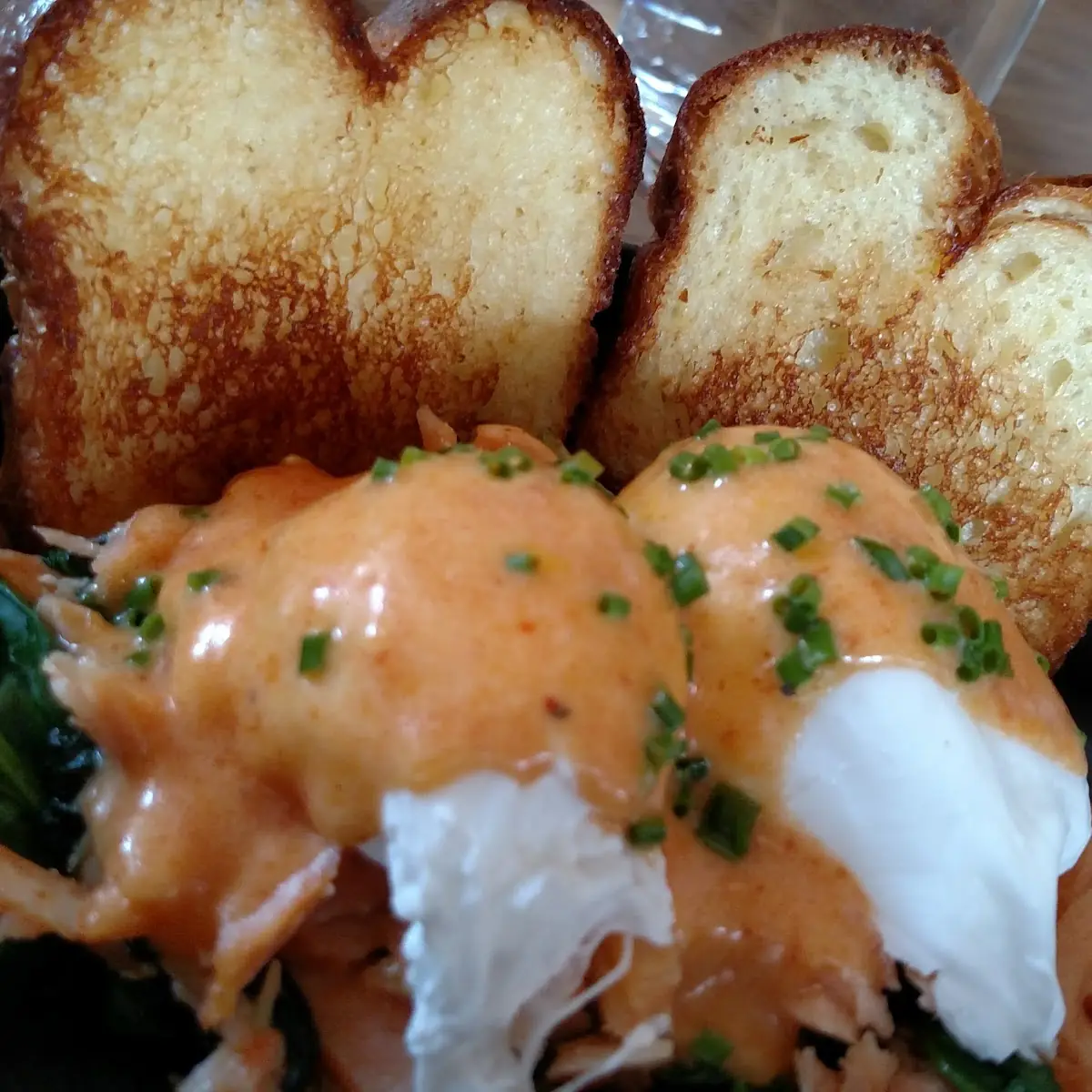 Smoked Salmon Benedict on Brioche with Sauce Choron