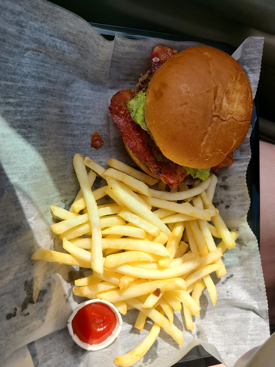 Bacon Cheeseburger and Fries